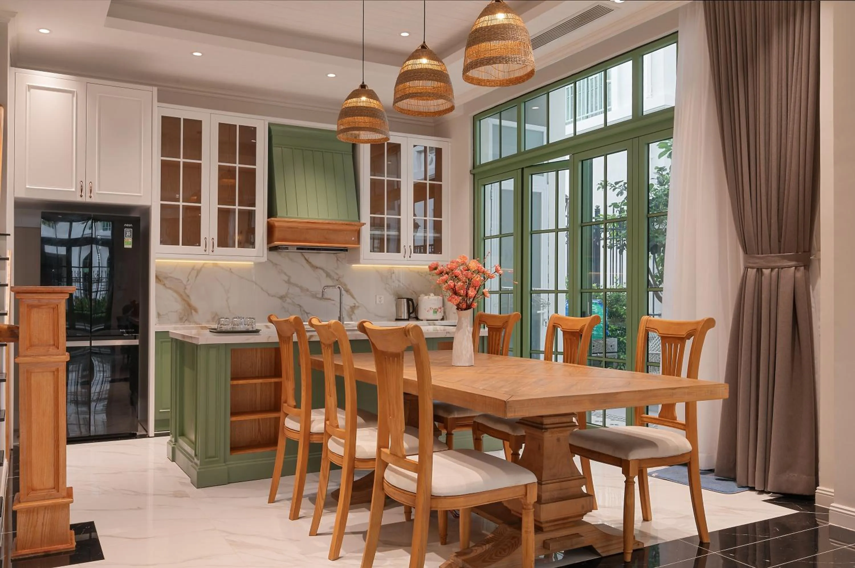 Kitchen or kitchenette in La isla Apartments & Villas - Sea View & Fireworks Phu Quoc