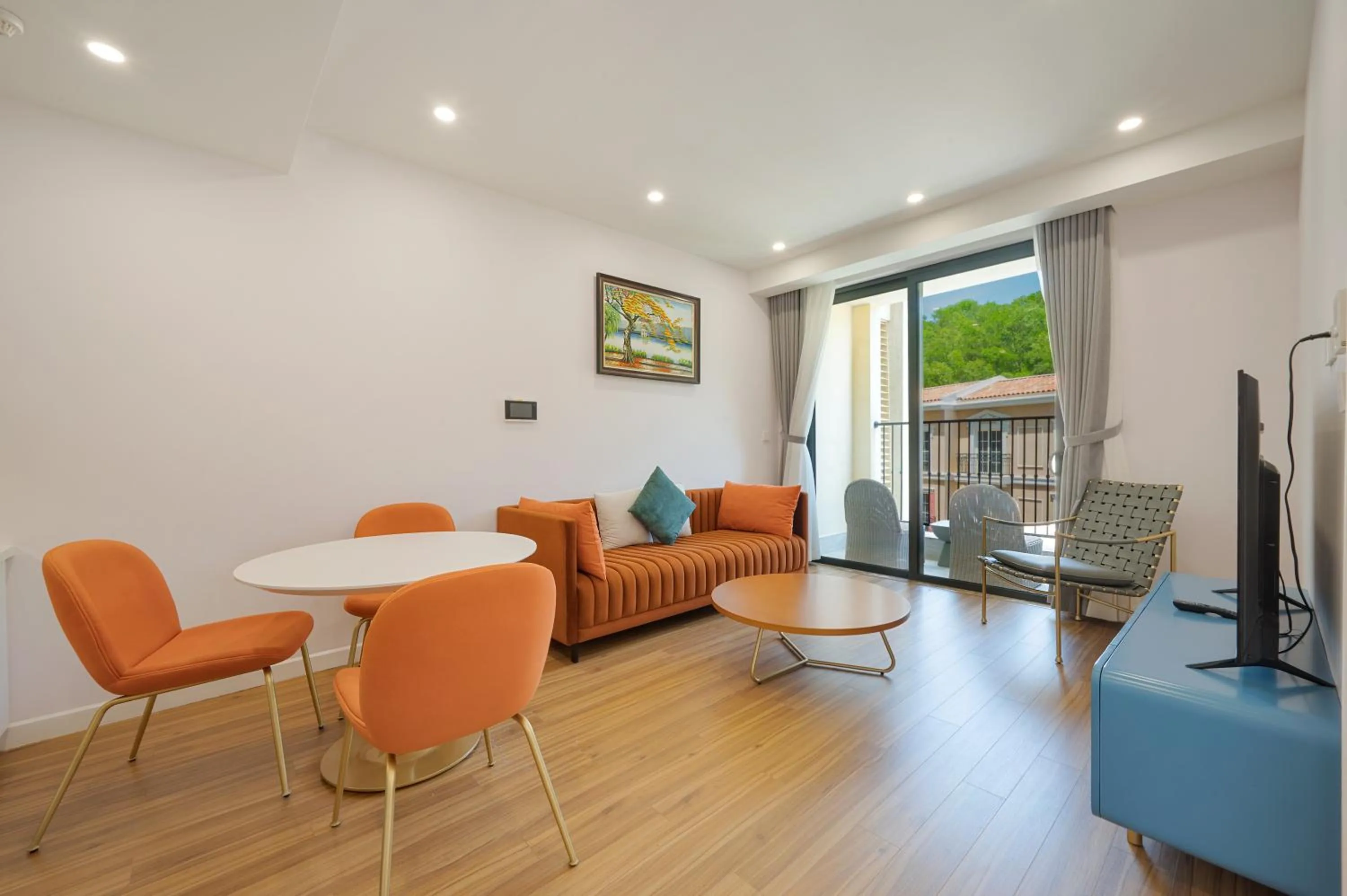 Living room in La isla Apartments & Villas - Sea View & Fireworks Phu Quoc