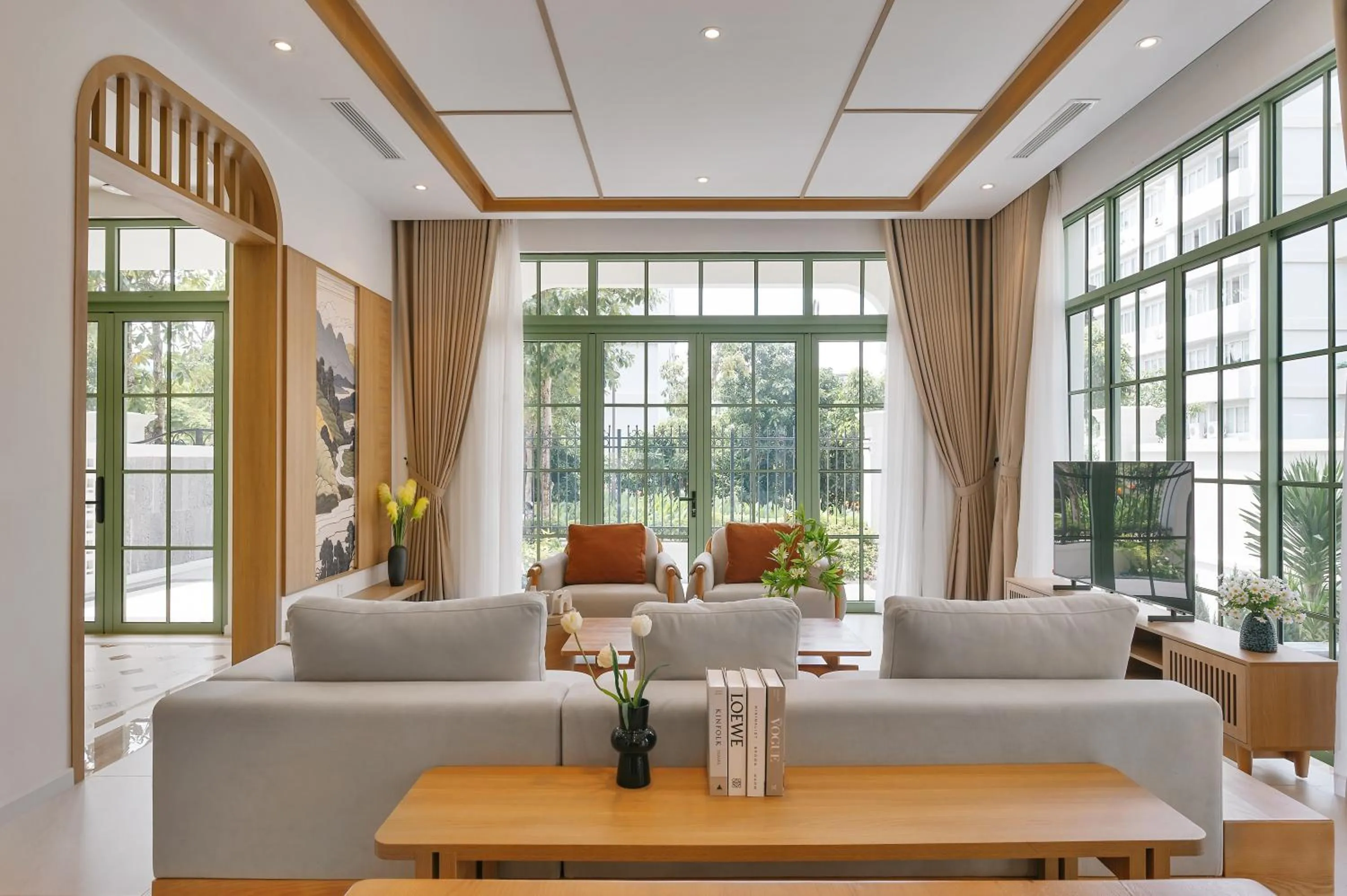 Living room in La isla Apartments & Villas - Sea View & Fireworks Phu Quoc