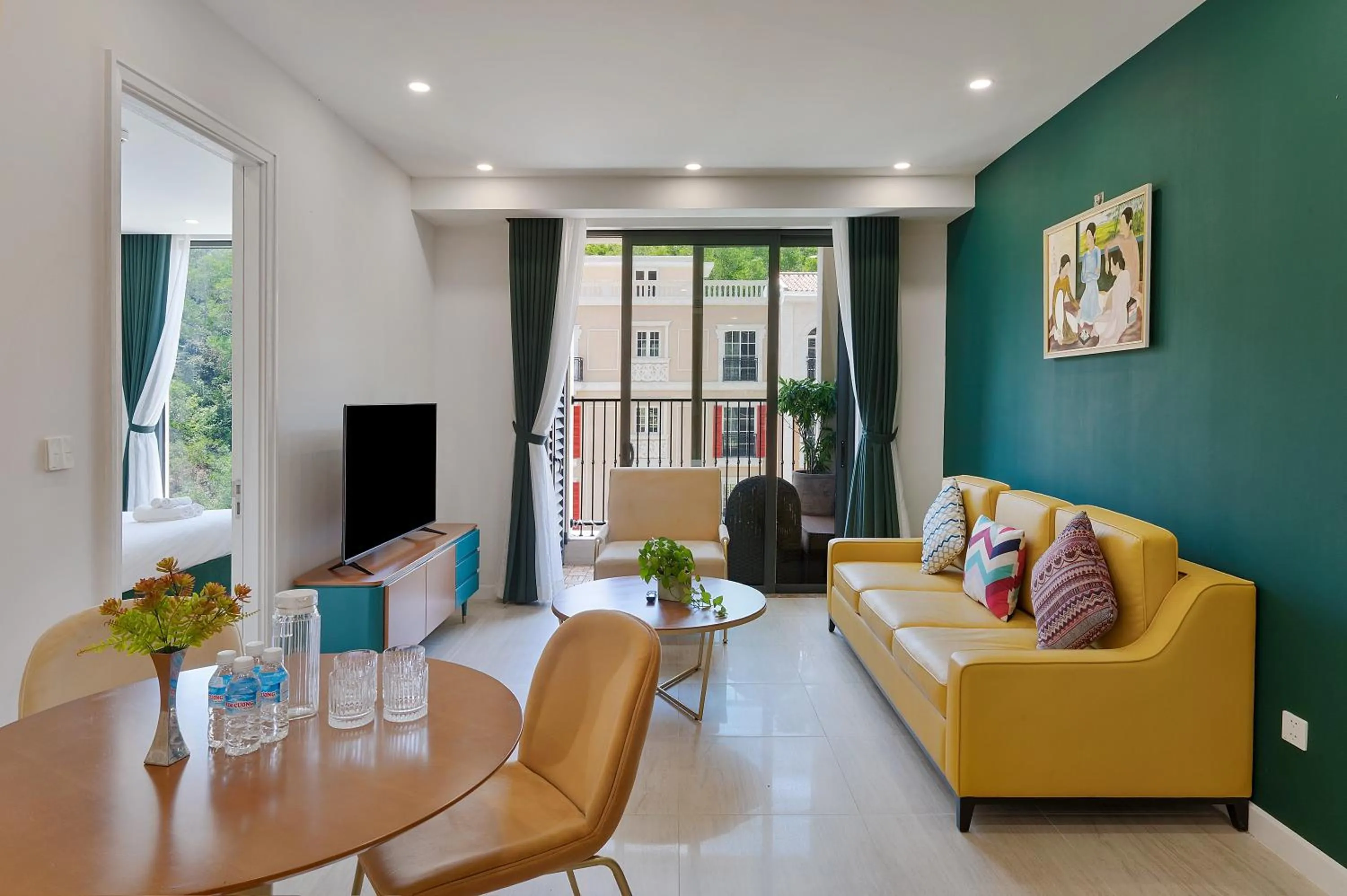 Living room in La isla Apartments & Villas - Sea View & Fireworks Phu Quoc