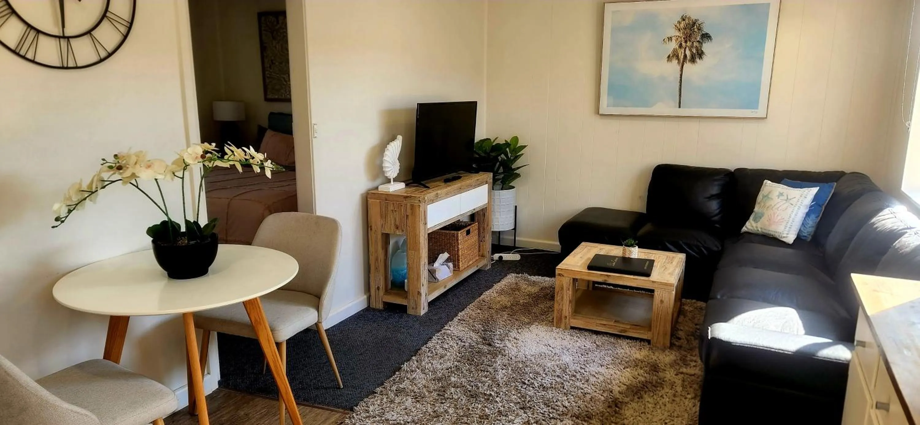 Living room in Echo Beach Tourist Park