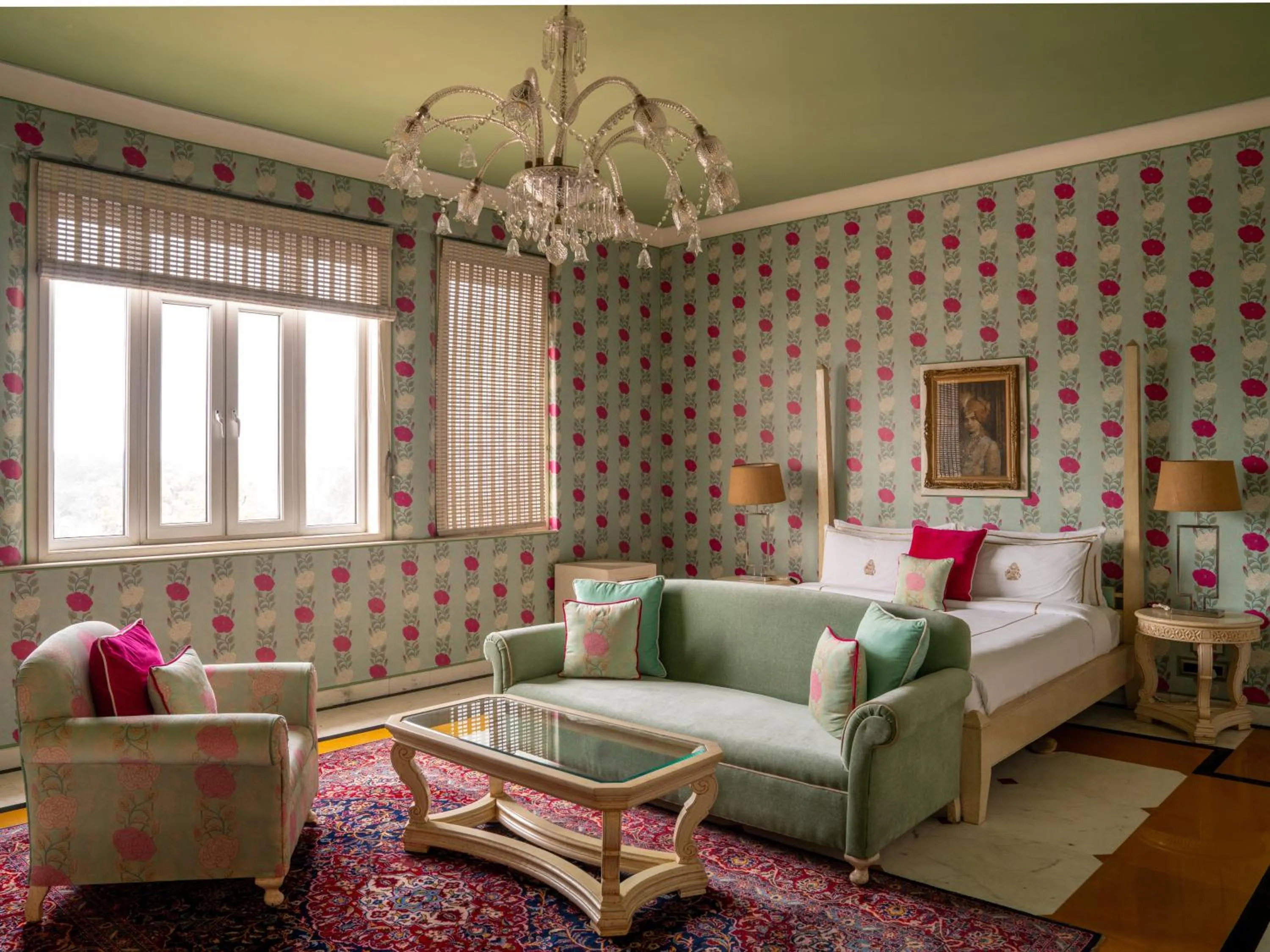 Bedroom, Bed in Rajmahal Palace RAAS