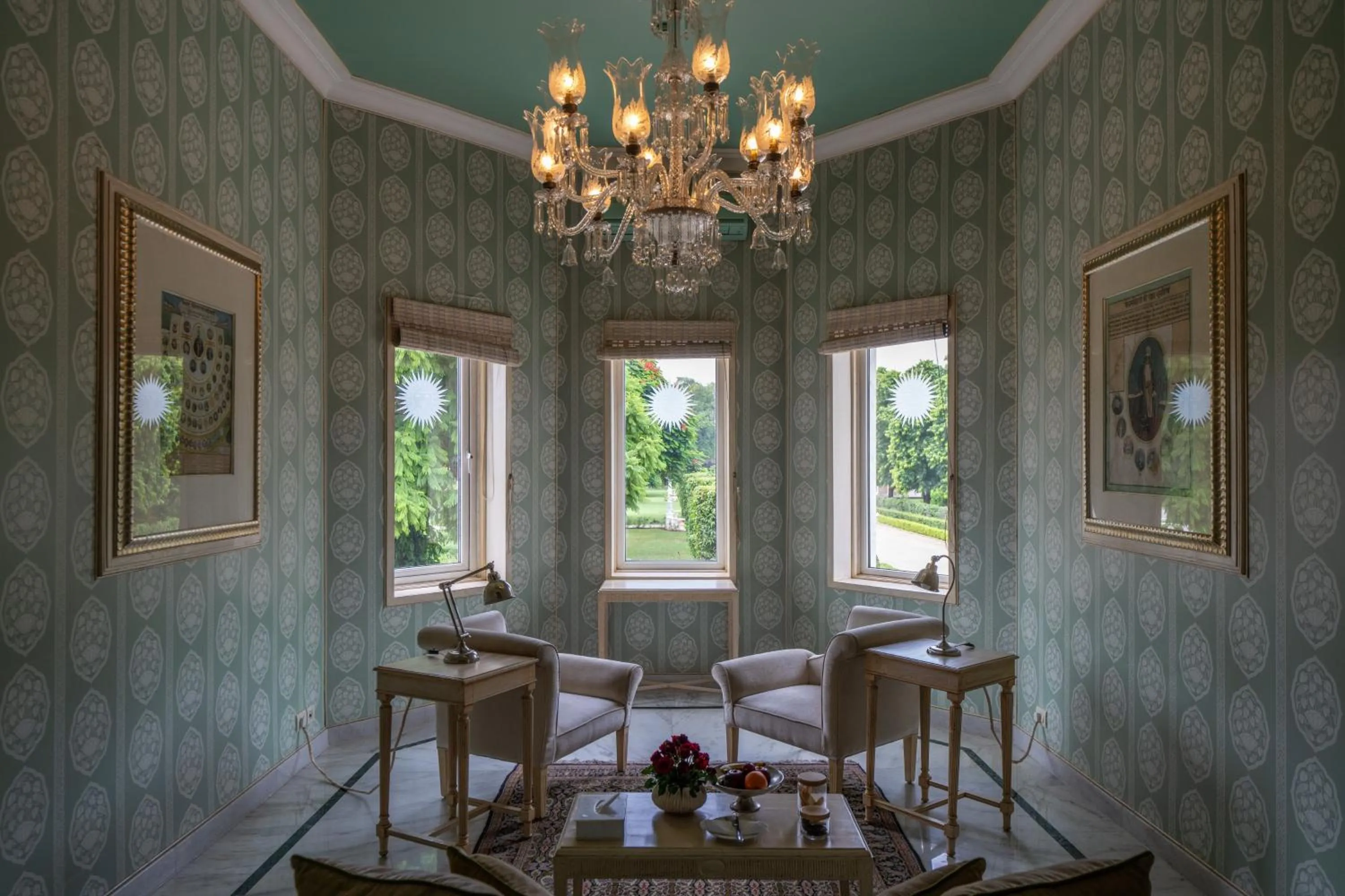 Living room in Rajmahal Palace RAAS