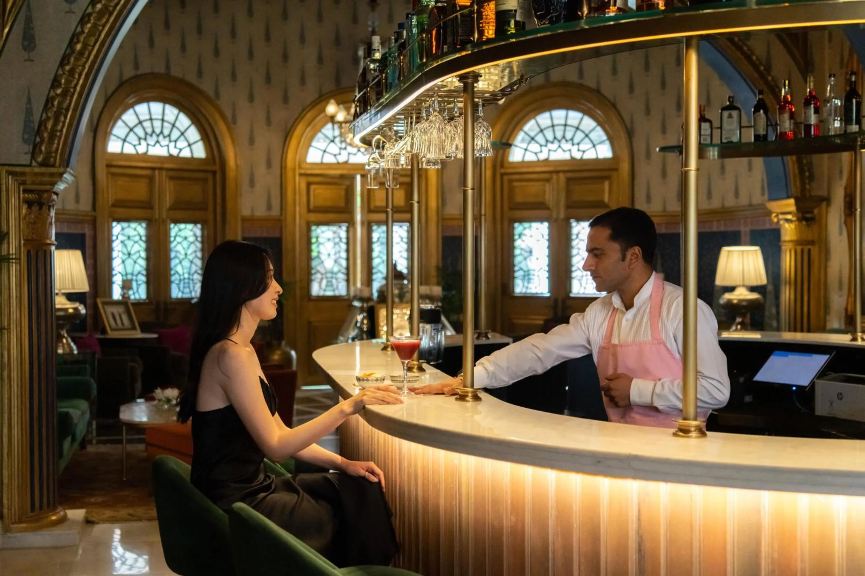 Lounge or bar in Rajmahal Palace RAAS