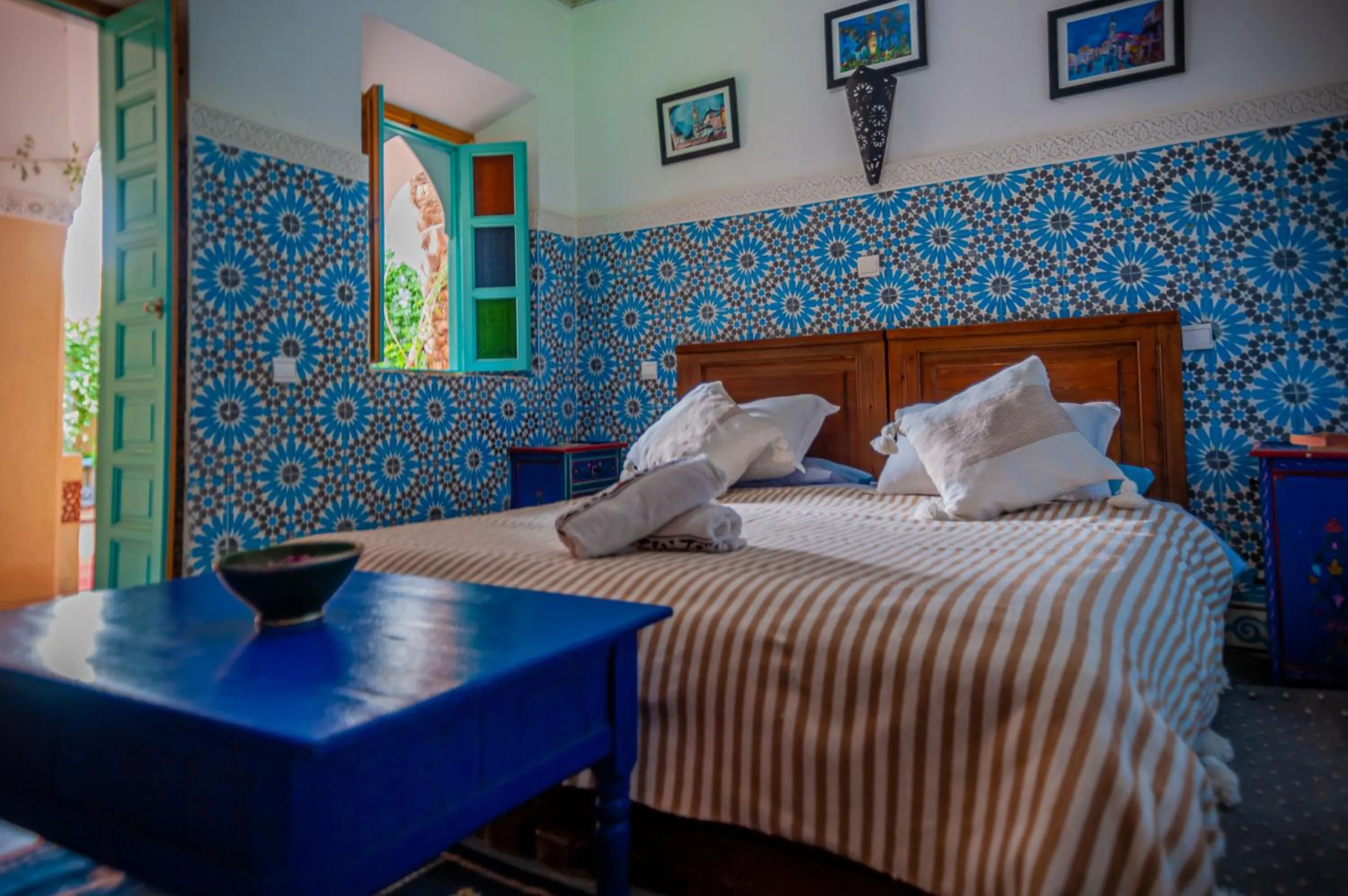 Bed in Riad Dar Mamouni