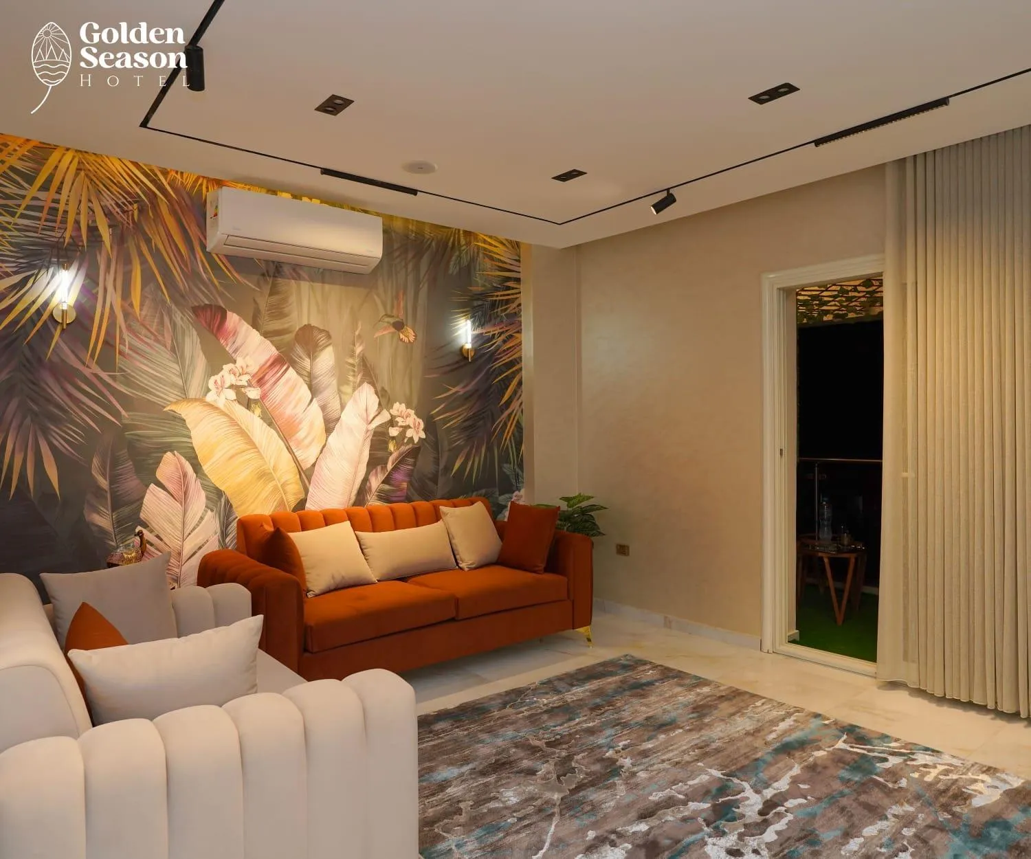 Seating area in Golden Season Hotel