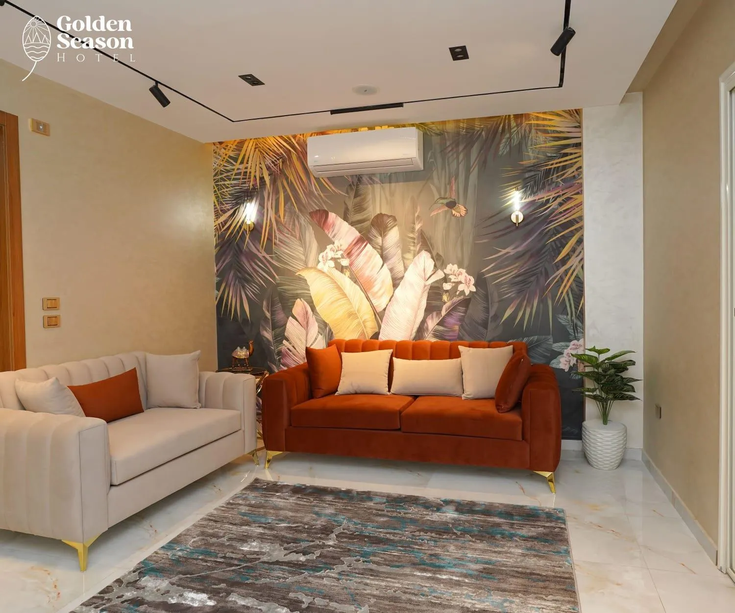 Seating area in Golden Season Hotel