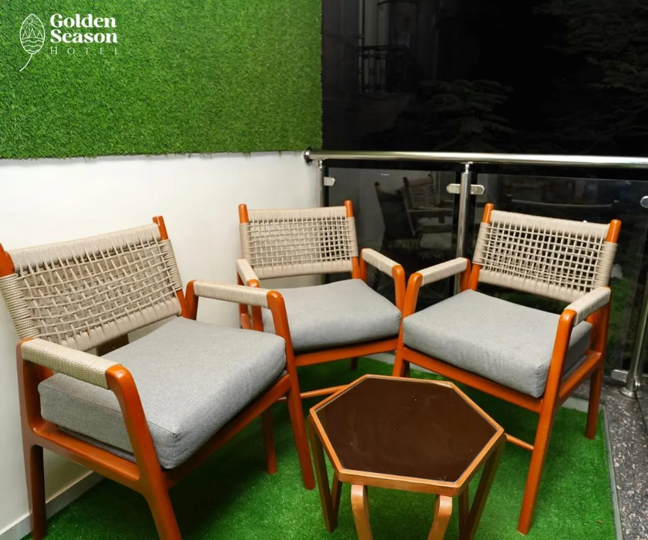 Seating area in Golden Season Hotel