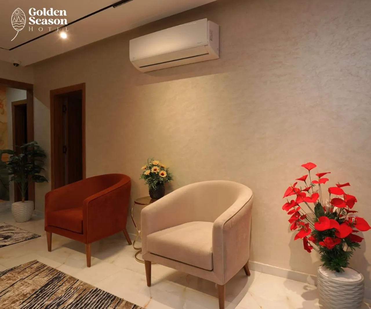 Seating area in Golden Season Hotel