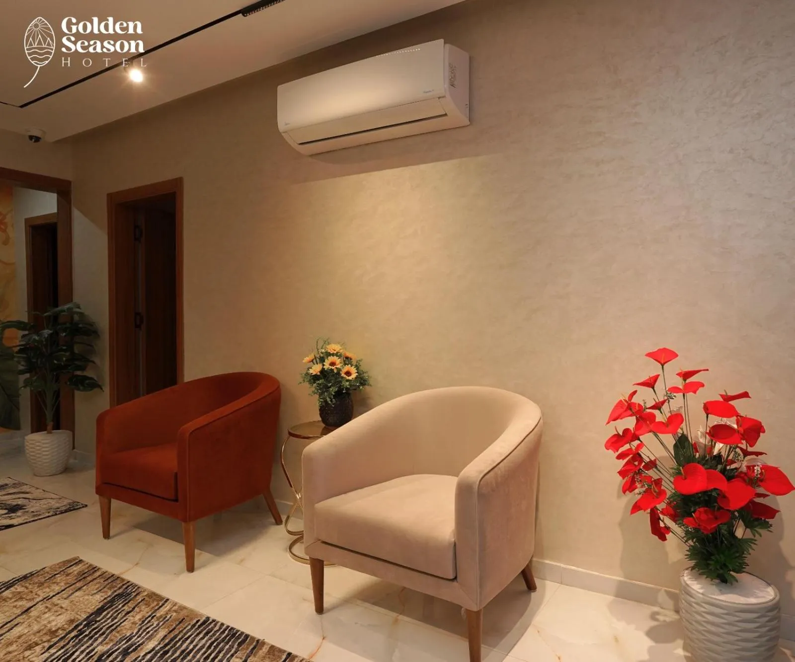 Seating area in Golden Season Hotel