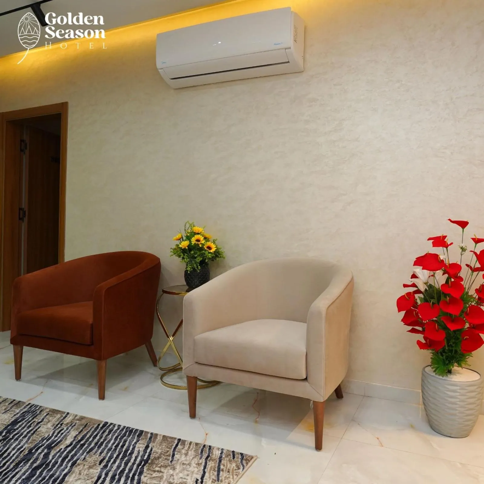 Seating area in Golden Season Hotel