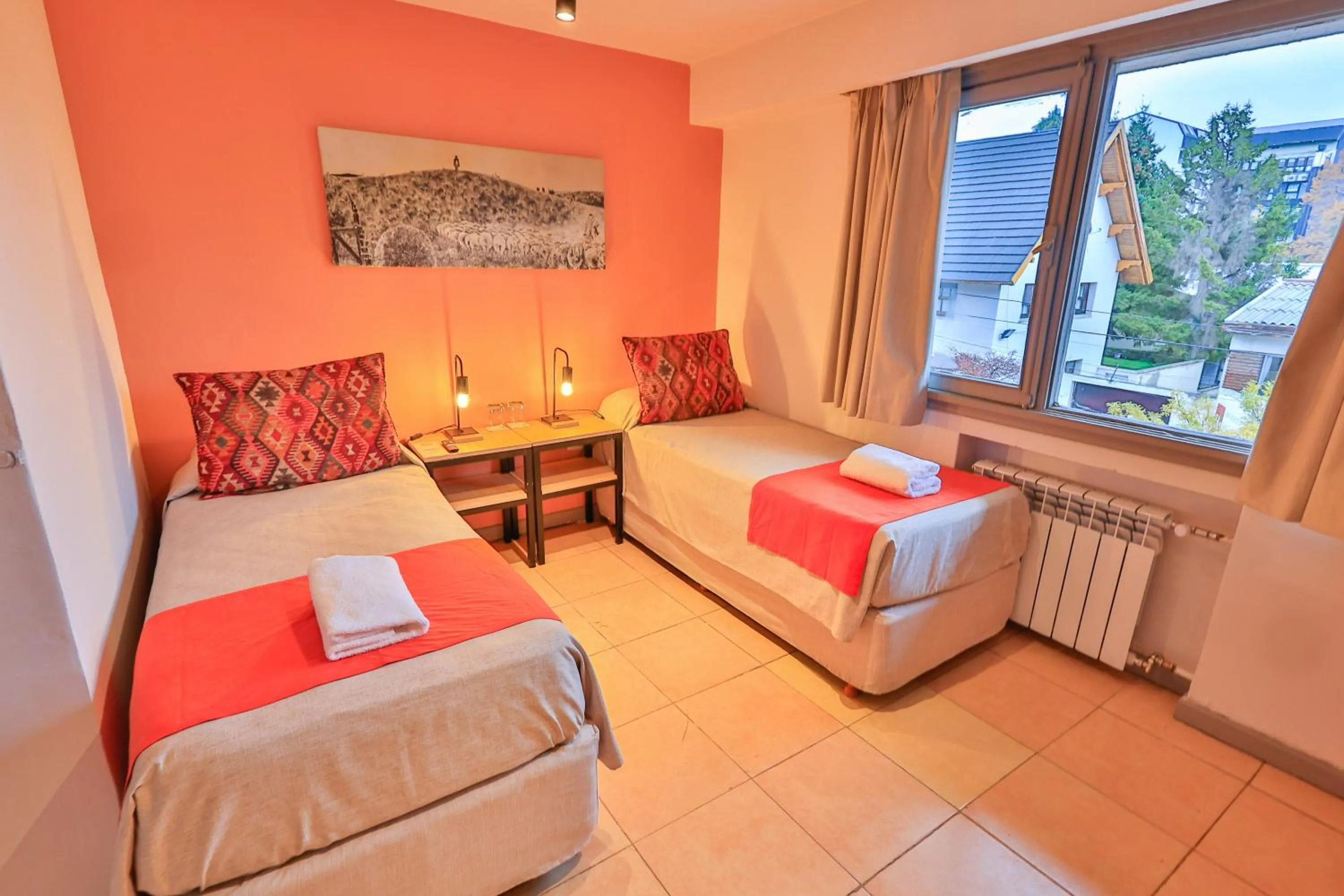 View (from property/room), Bed in Hotel Tierra Gaucha