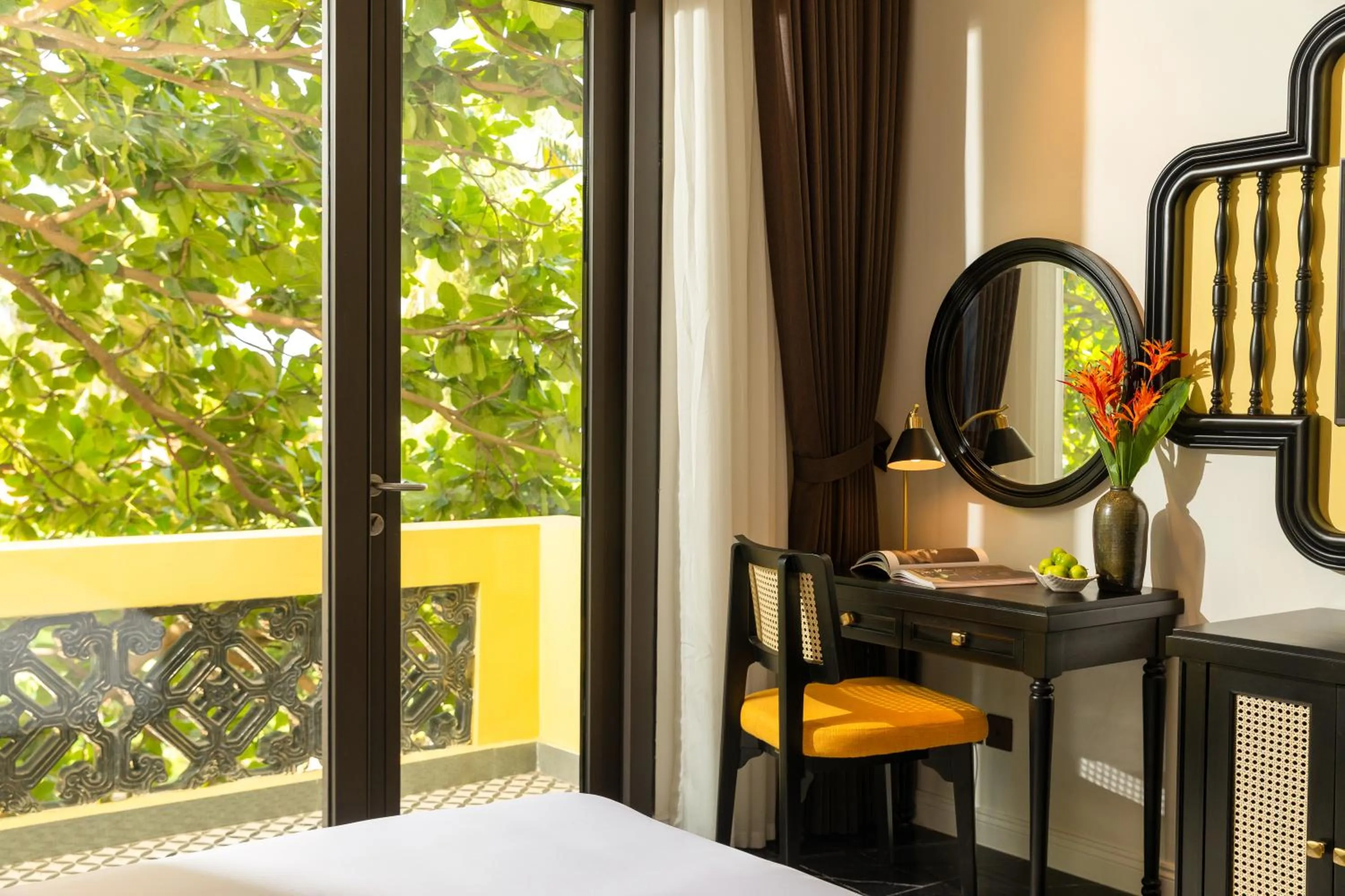 Balcony/Terrace, Bed in Nesta Hoian Resort & Spa