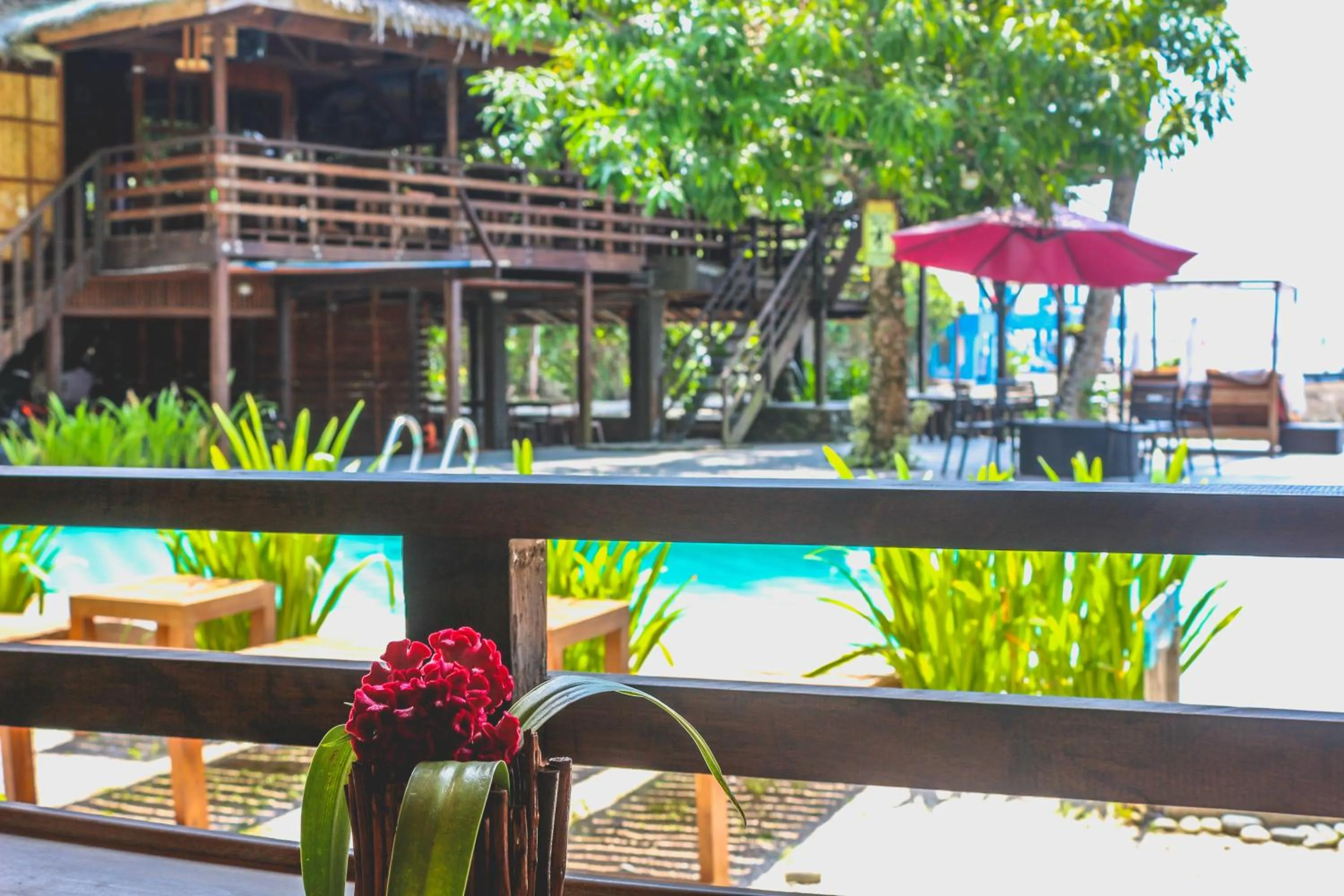 Pool view in Seasta Beach Resort