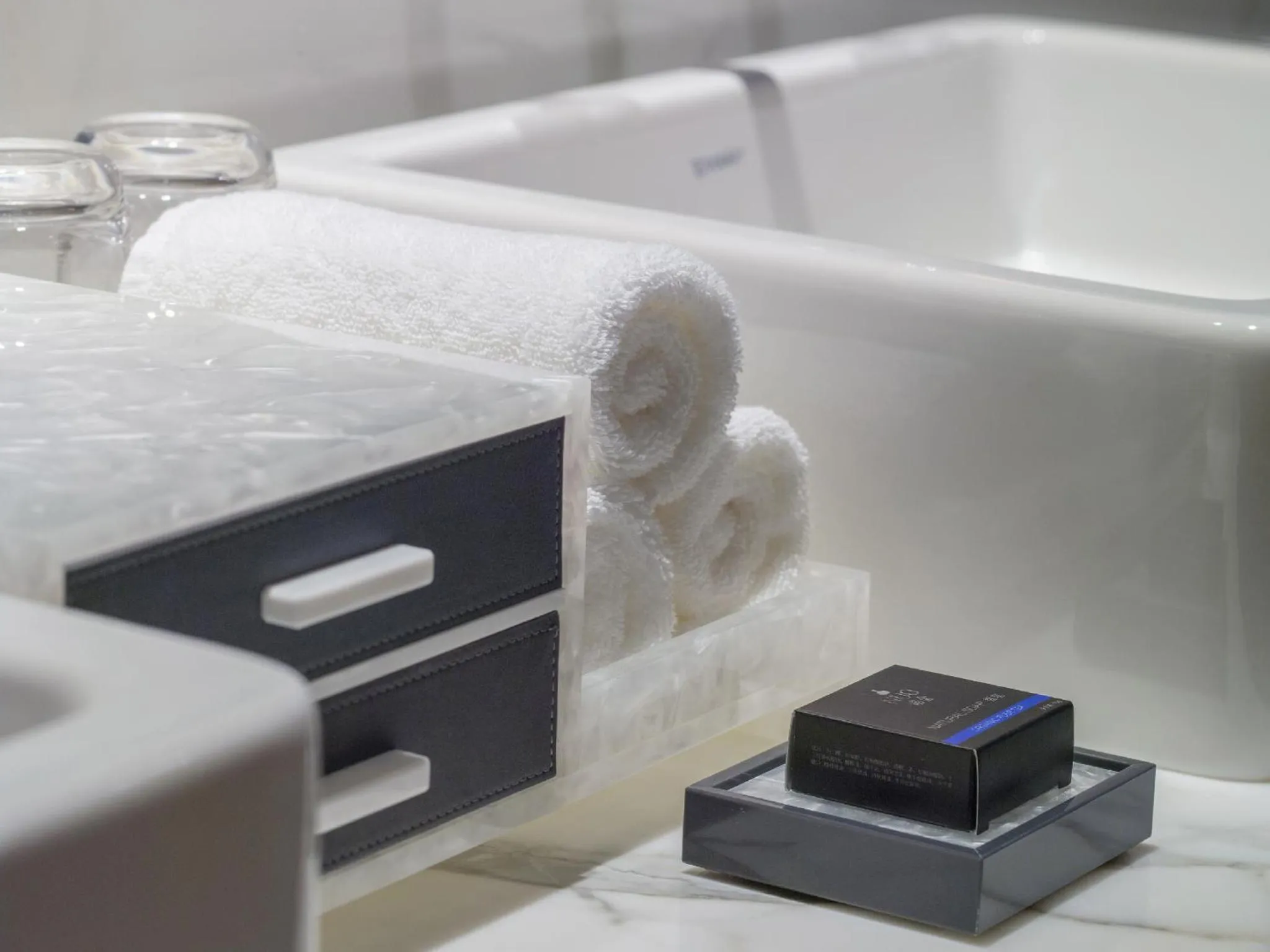 Bathroom, Bed in NUO Hotel Beijing