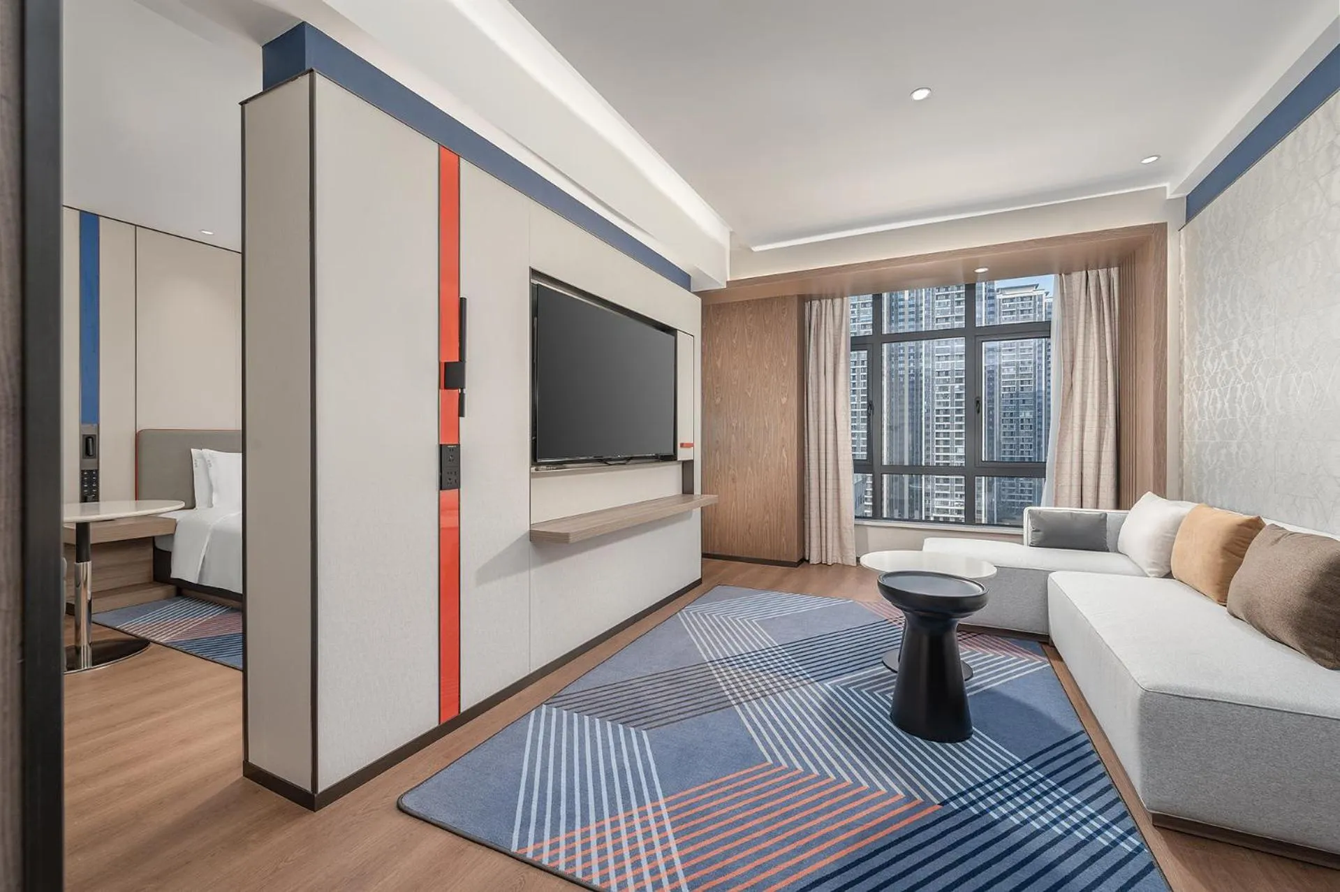 Living room, Bed in Holiday Inn Express Chenzhou Suxian by IHG