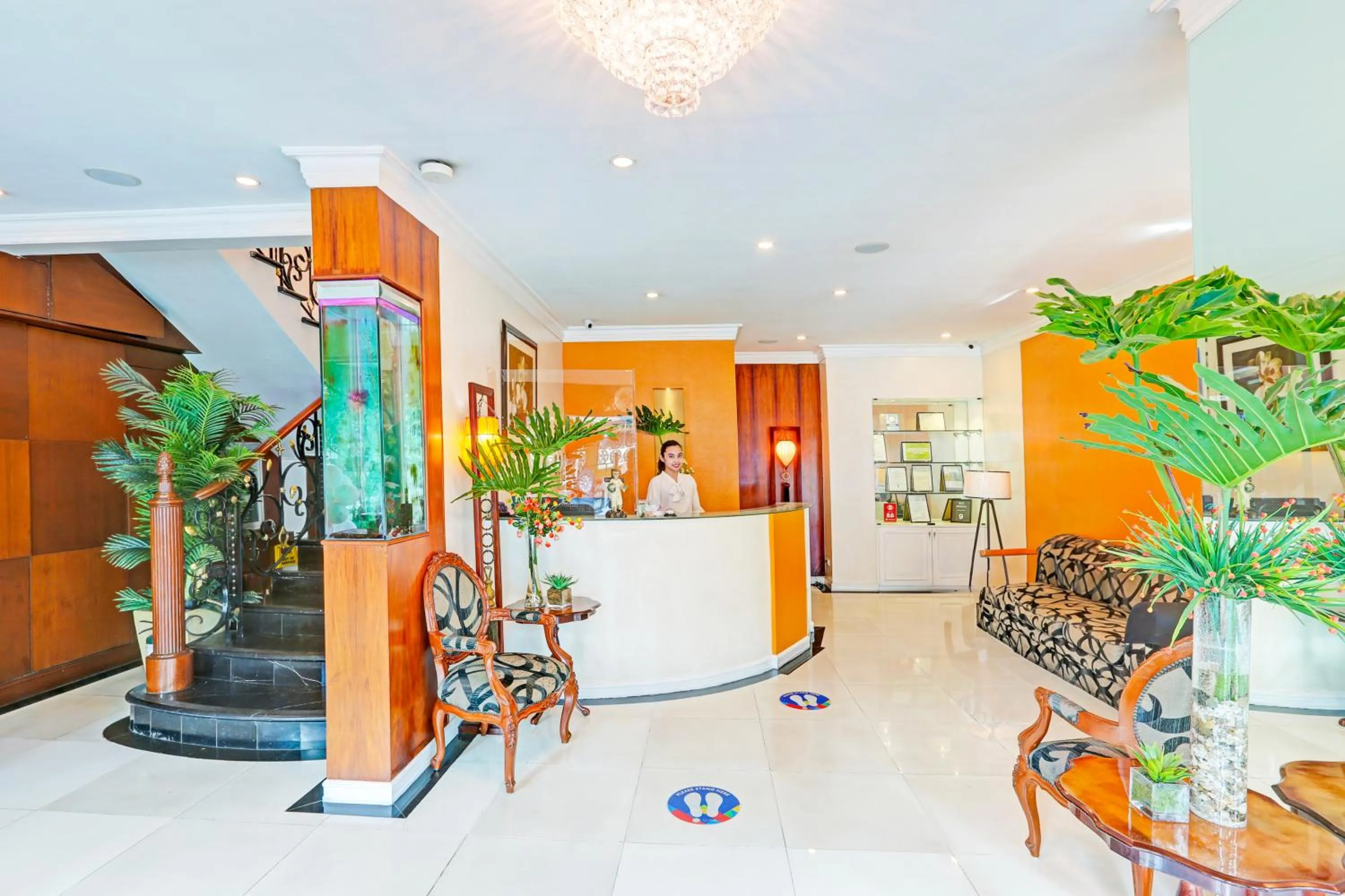 Lobby or reception in VIP Hostel, Near PNR Pasay Evangelista, Makati Manila