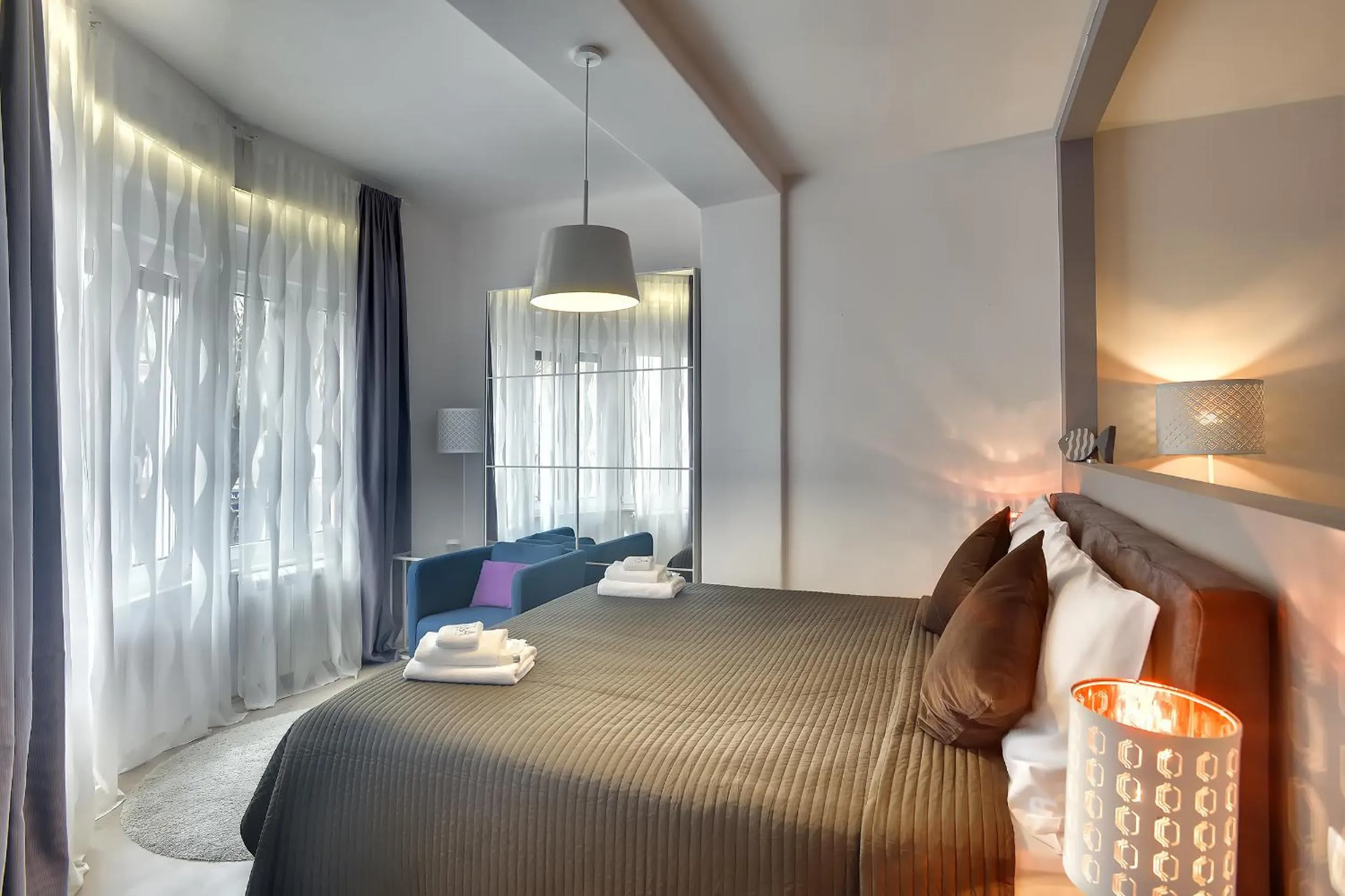 TV and multimedia, Bed in D&A Center Apartments with FREE Parking