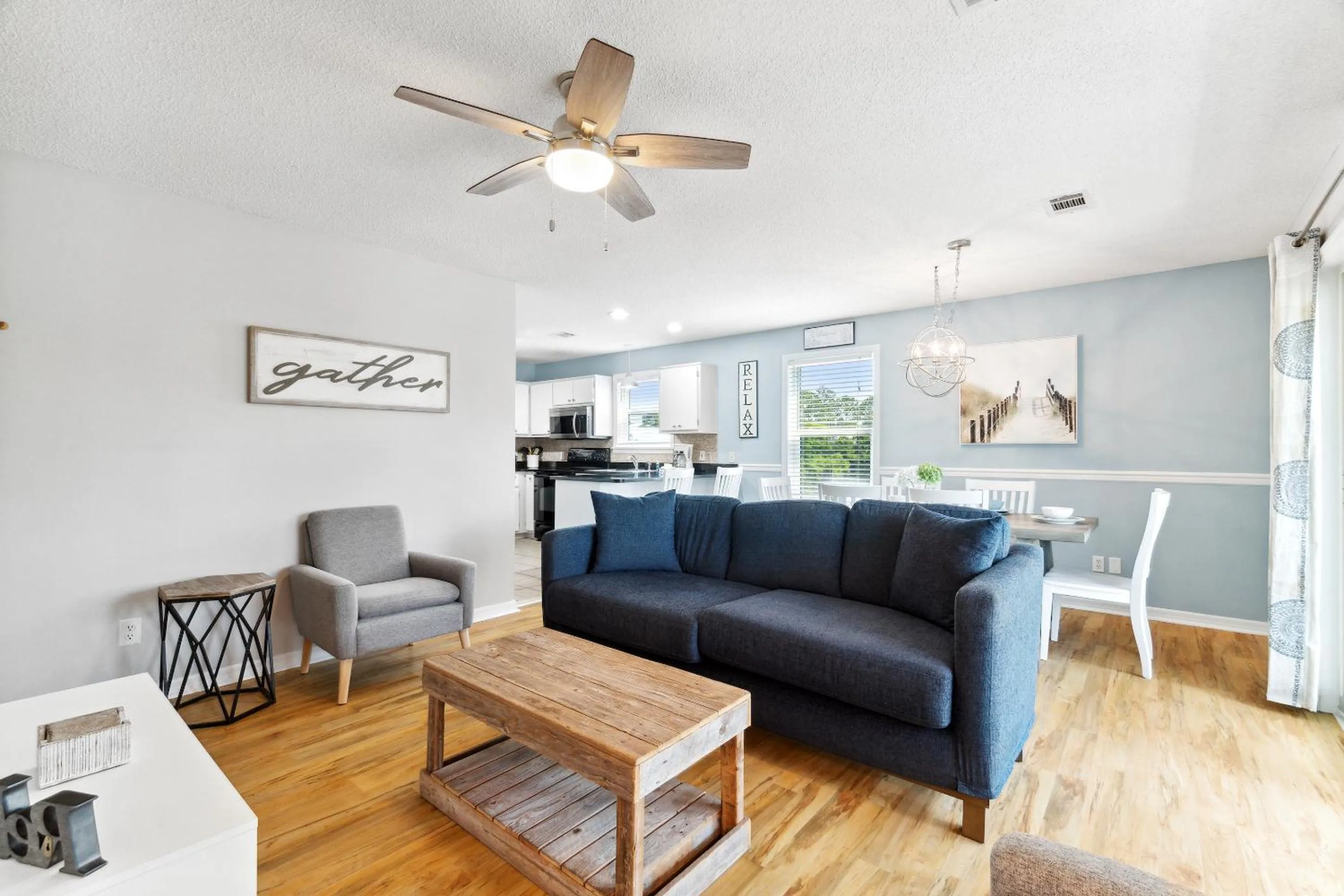 Living room in Beachside Villas by Panhandle Getaways