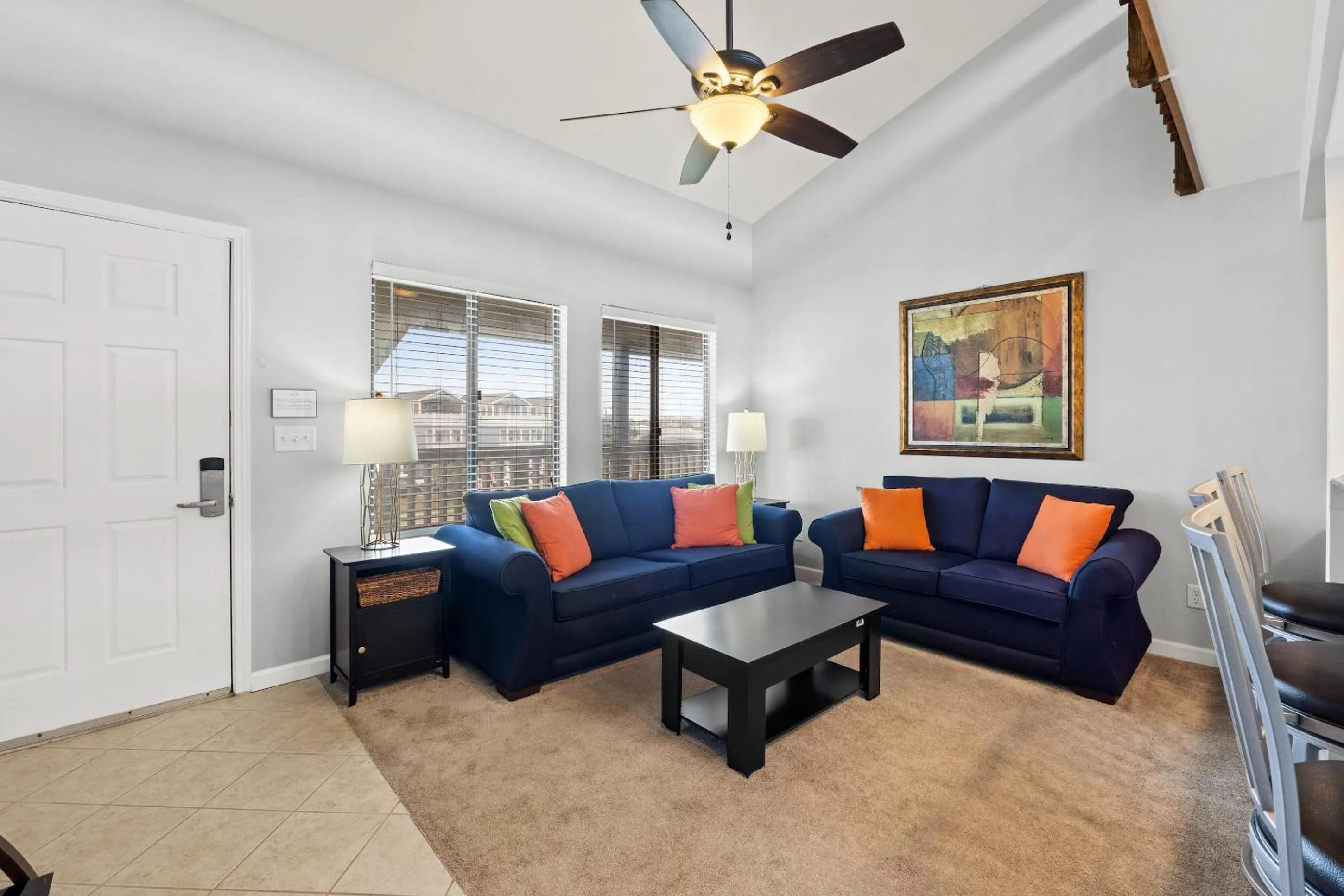 Living room in Sunswept by Panhandle Getaways