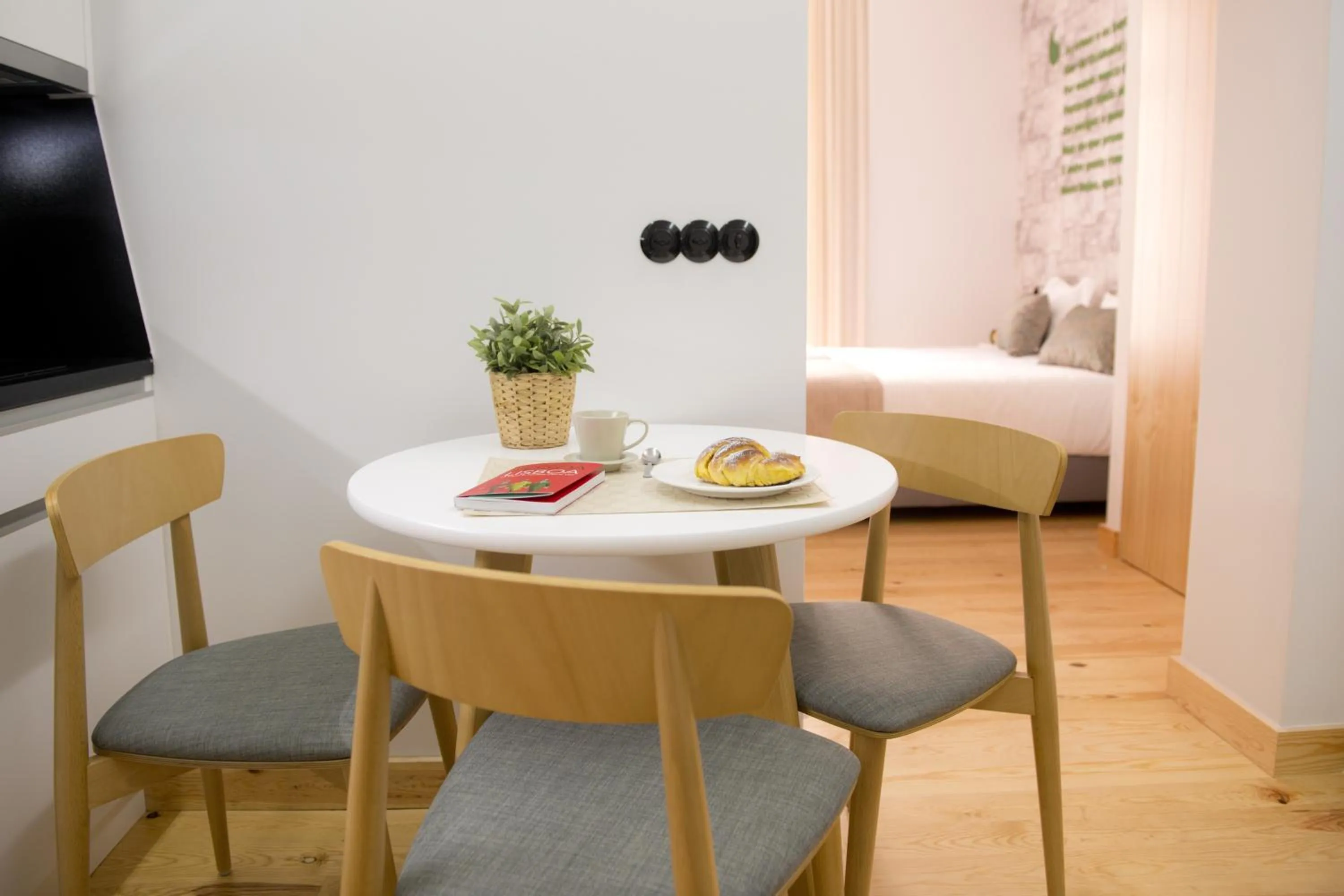 Bed in Páteo Saudade Lofts