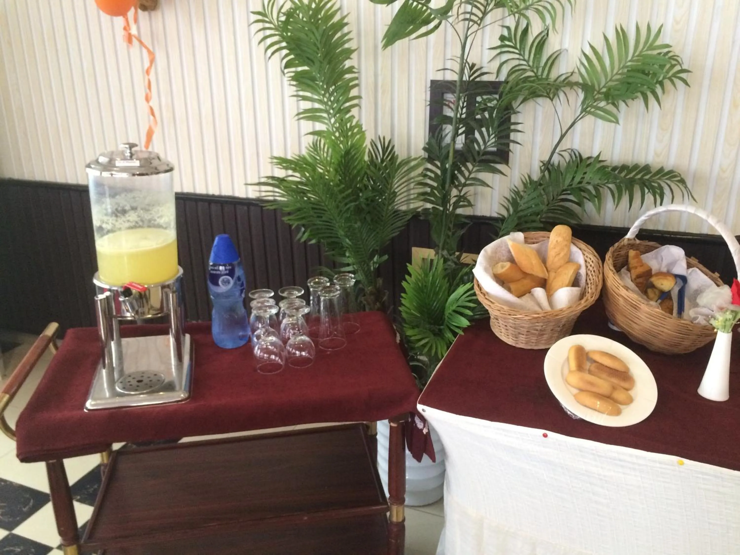 Buffet breakfast in Sun Beach Hôtel