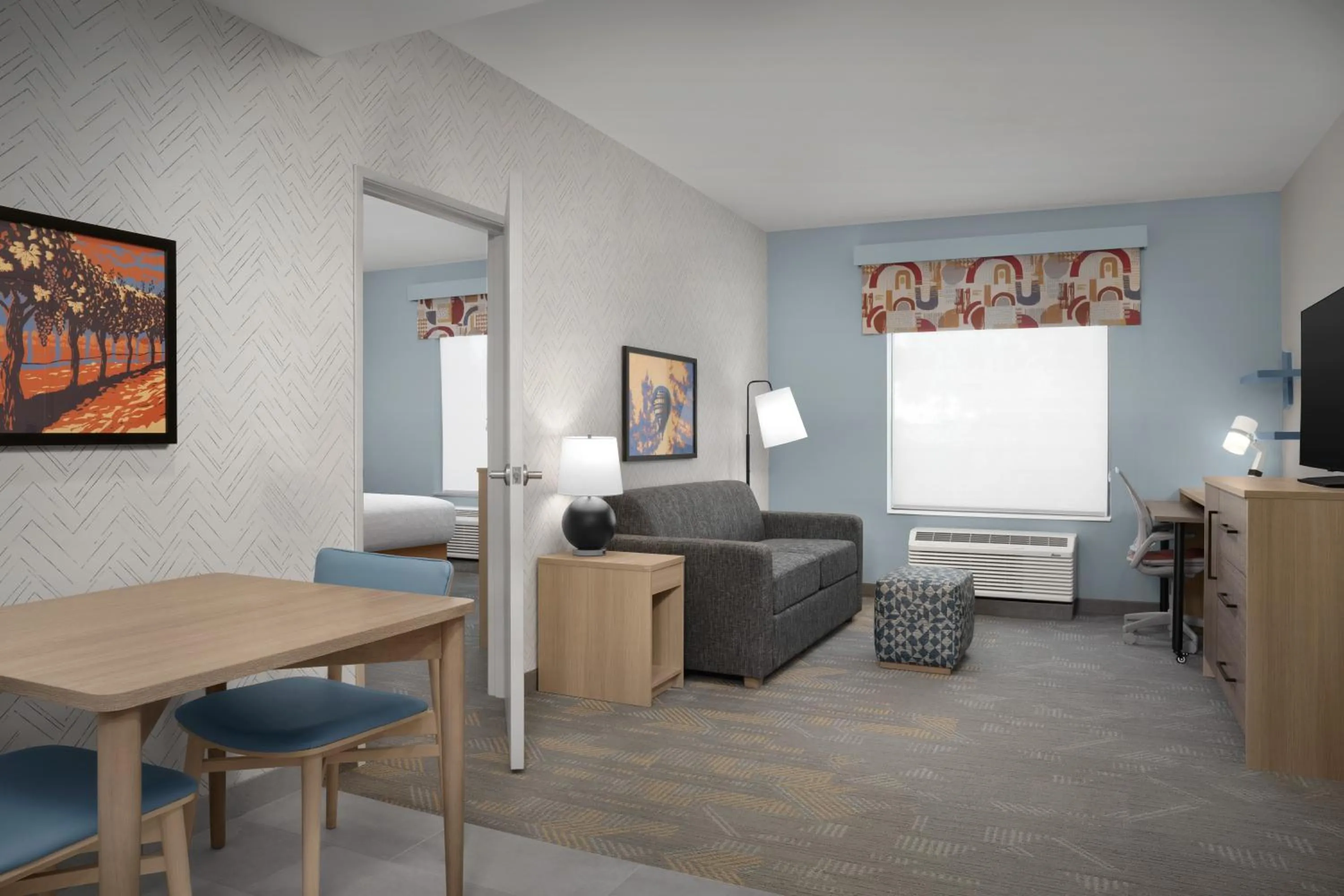 Photo of the whole room, Bed in Home2 Suites By Hilton Rohnert Park Sonoma County