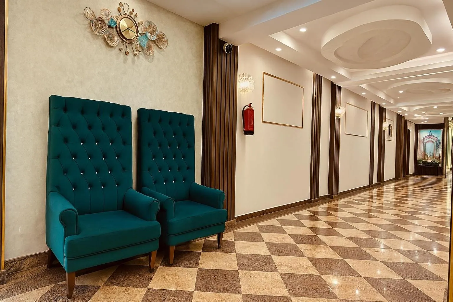 Seating area in Hotel Palm View by JMD Group