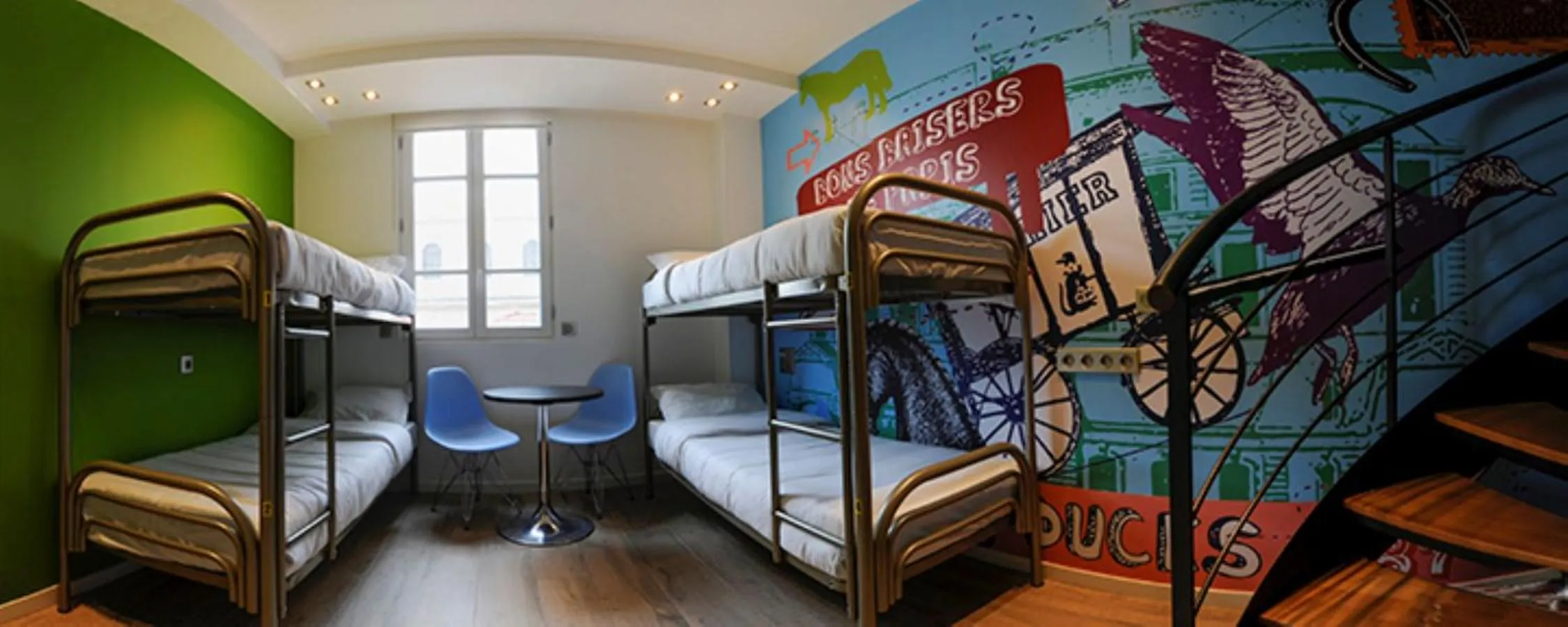 Bedroom, Bed in The 3 Ducks Eiffel Tower by Hiphophostels