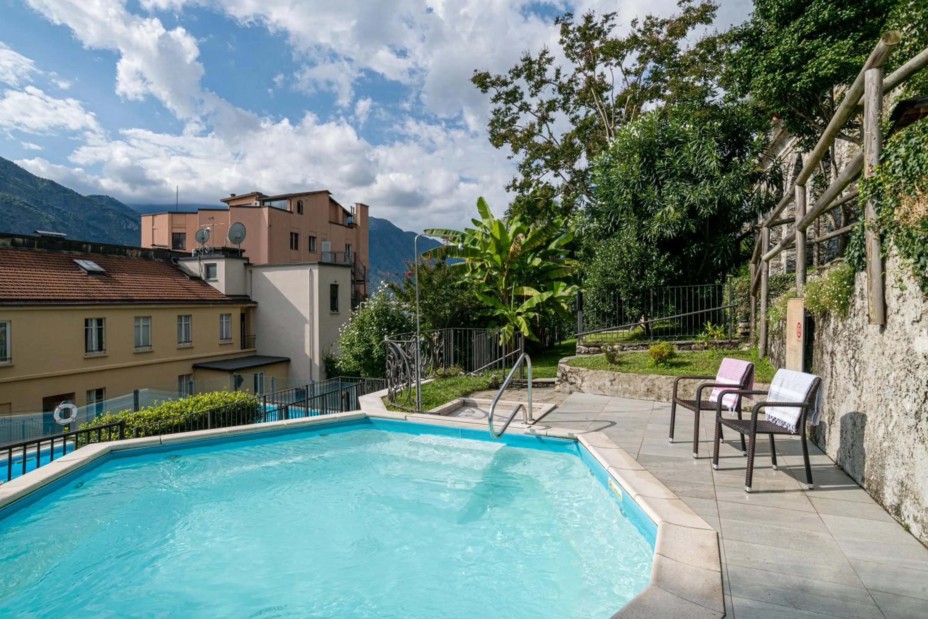 Pool view in Hotel Bazzoni