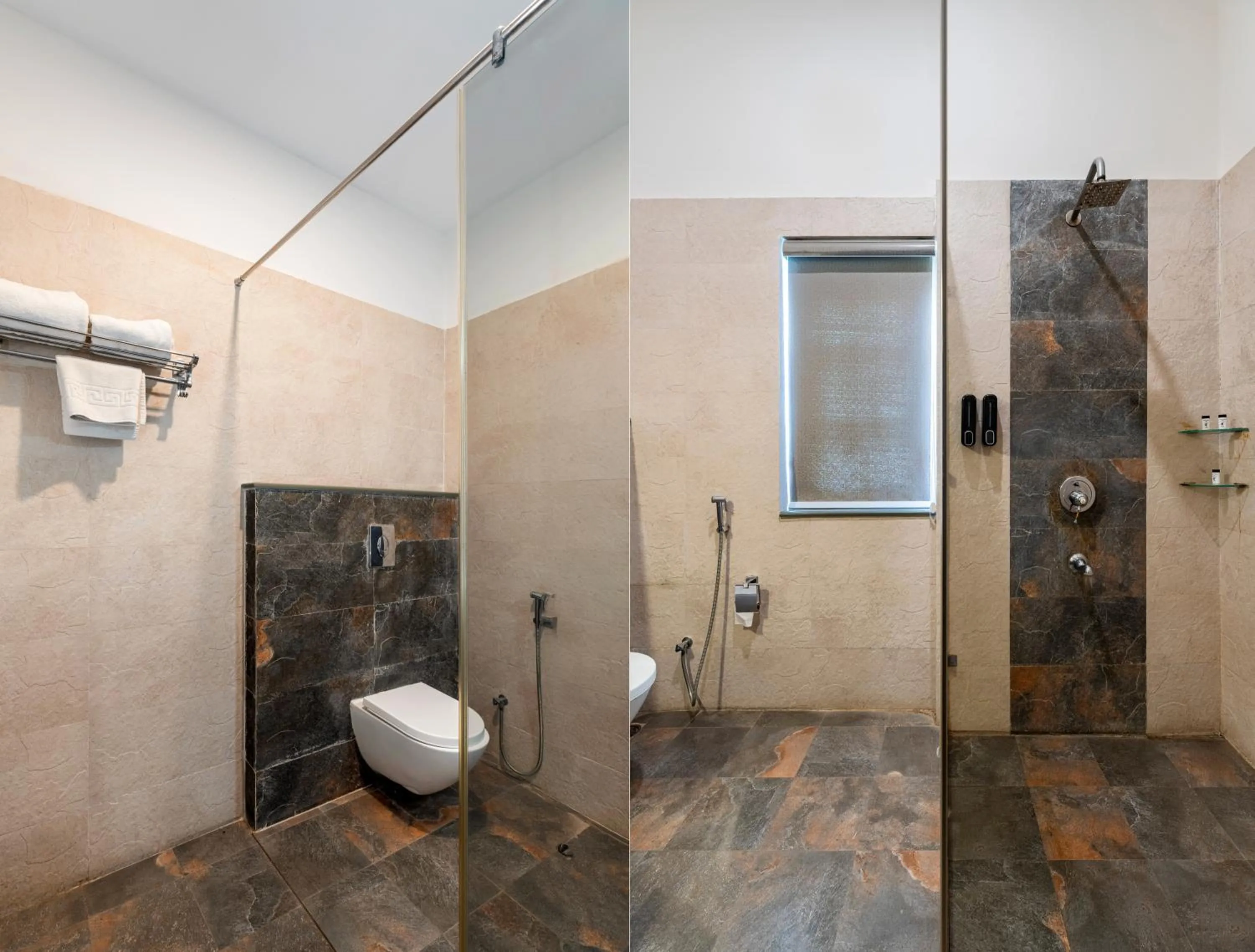 Shower in The Hunting Lodge - Luxury Resort in Udaipur