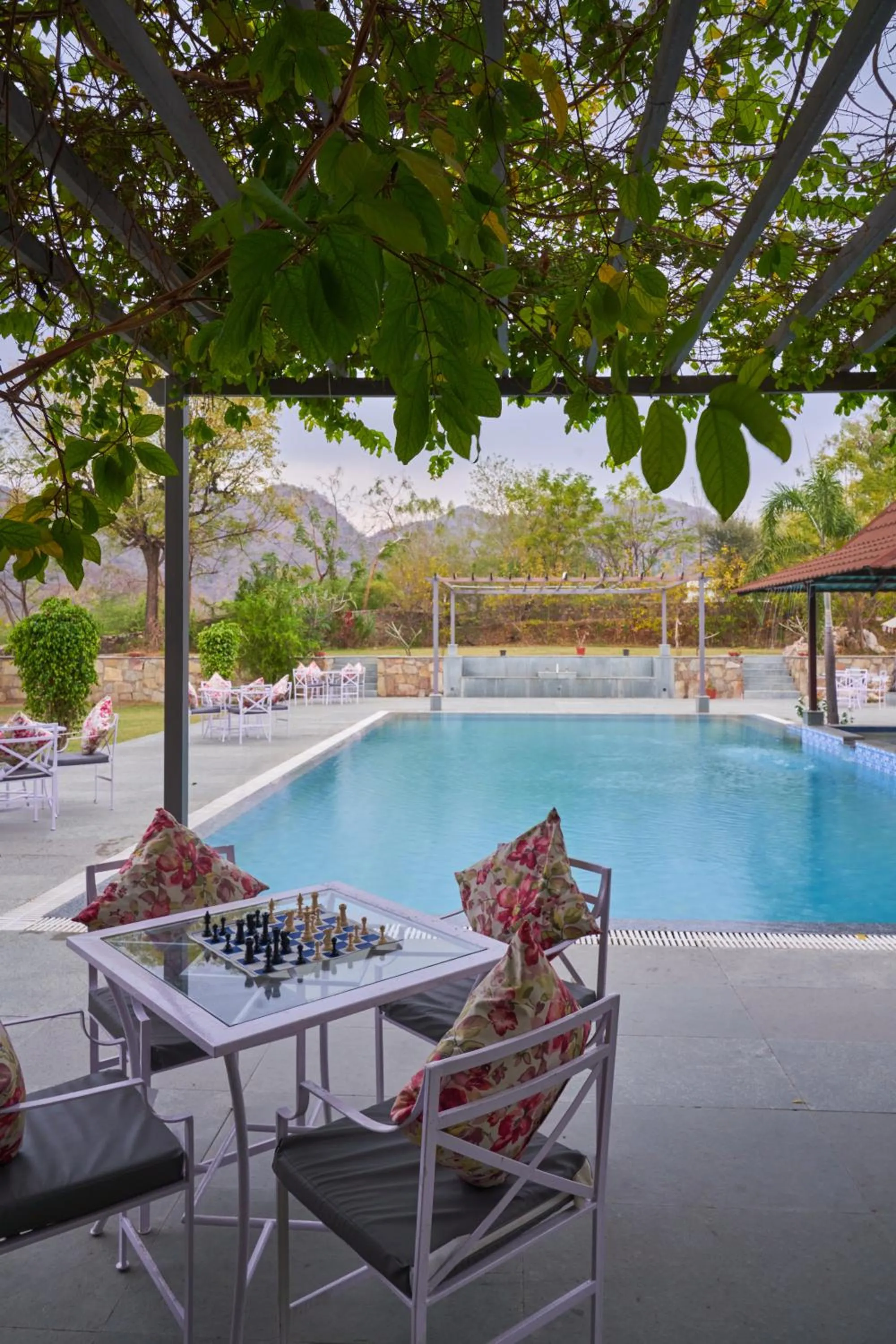 Patio in The Hunting Lodge - Luxury Resort in Udaipur