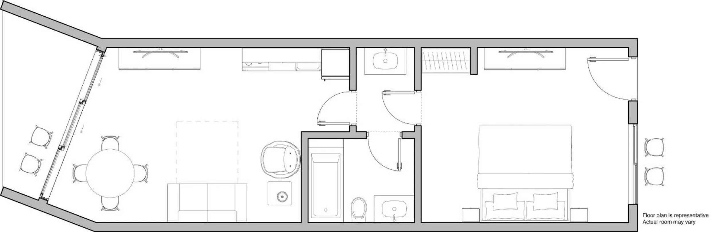 Floor plan in Aqua Beach Hotel