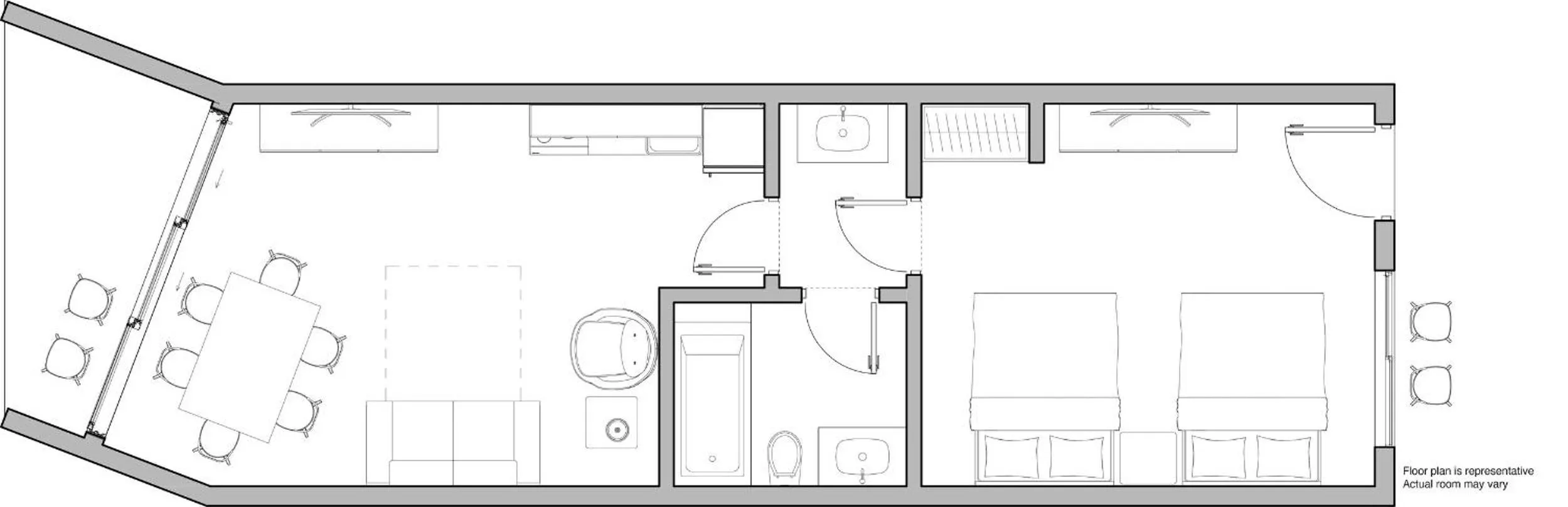 Floor plan in Aqua Beach Hotel
