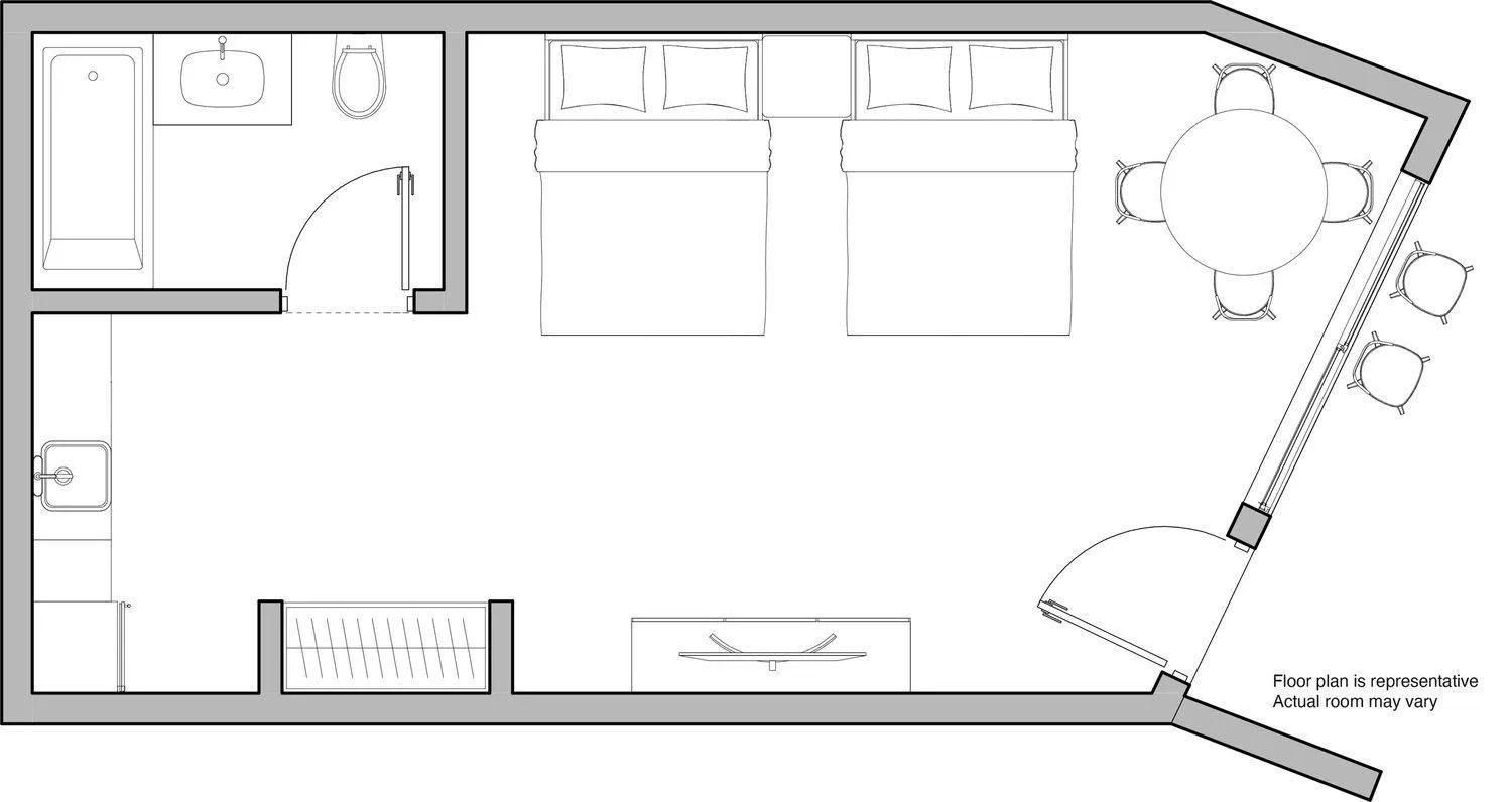 Floor plan in Aqua Beach Hotel
