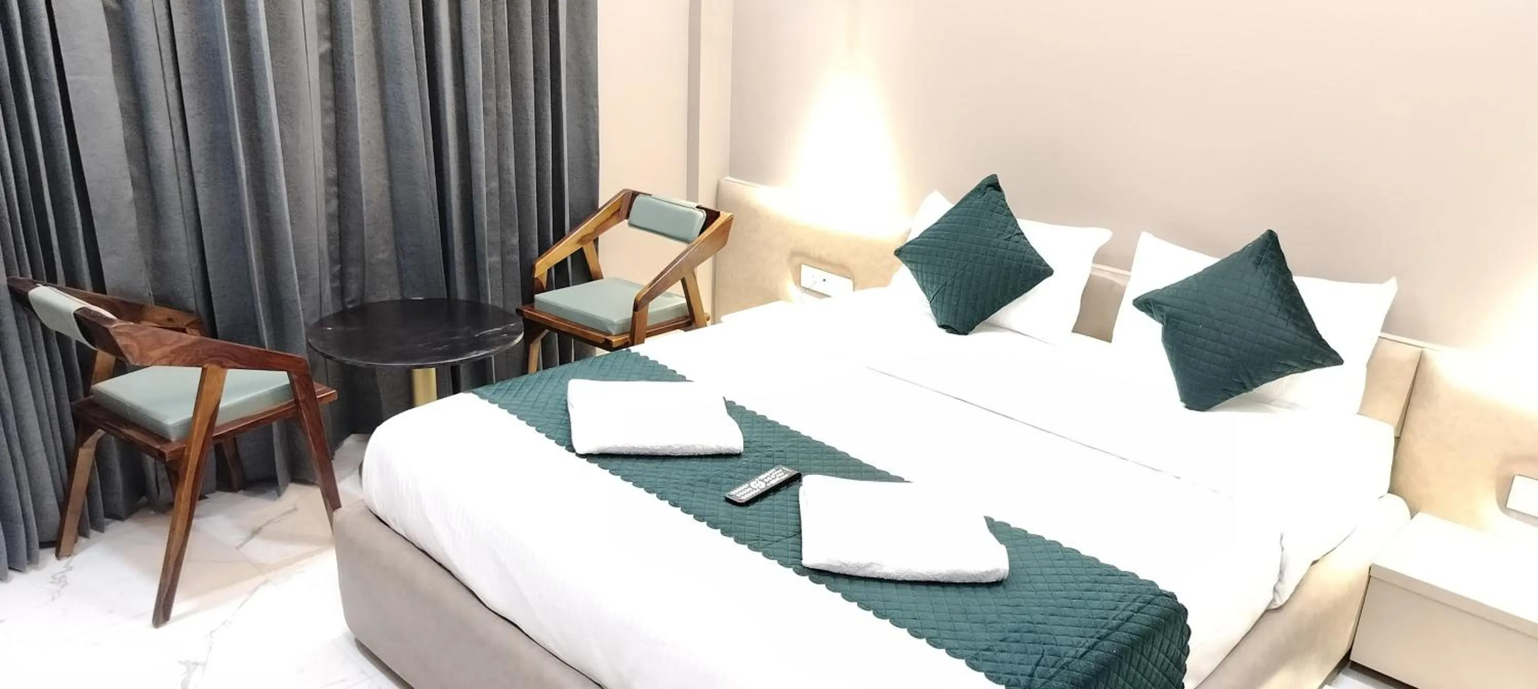 Bedroom, Bed in Hotel Laxmi Elite Karad