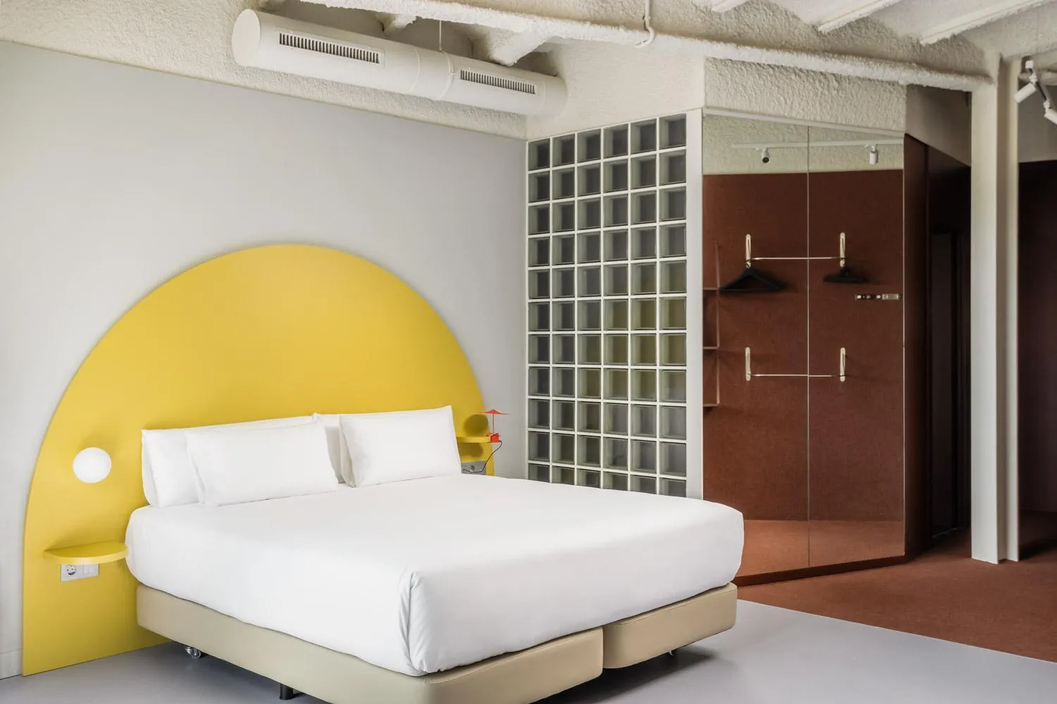 Bedroom, Bed in BYPILLOW Flamant