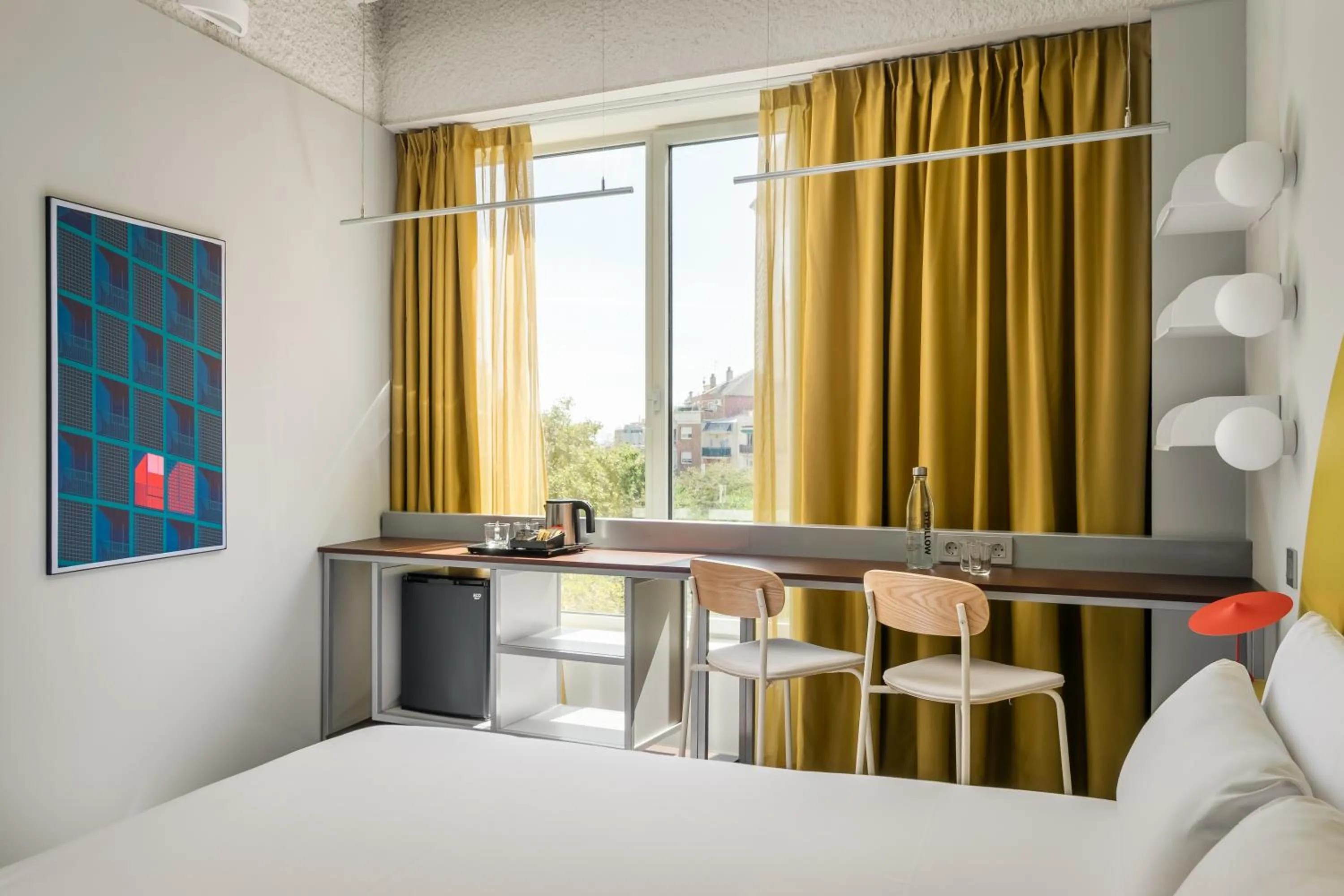 Bedroom, Bed in BYPILLOW Flamant