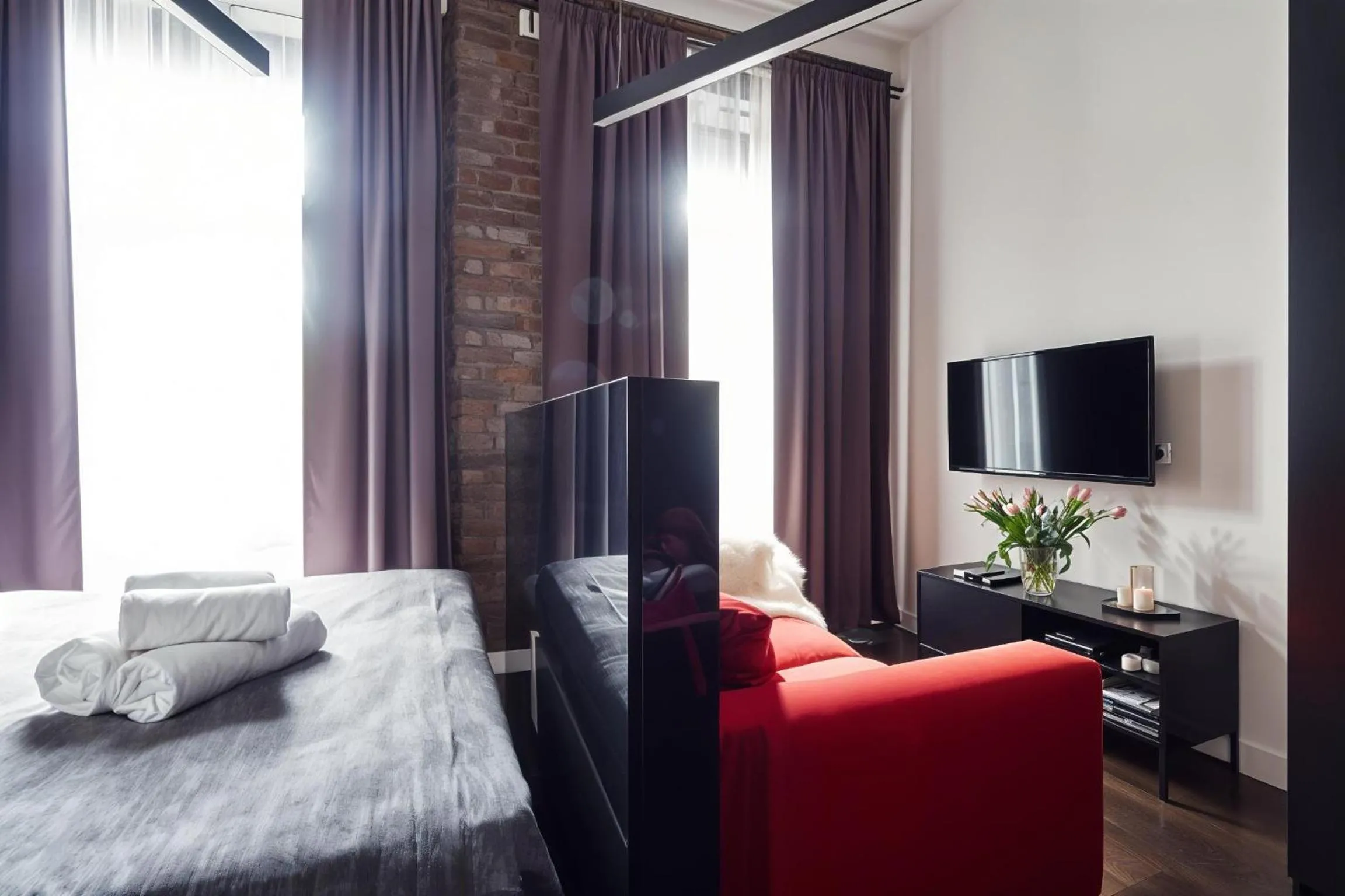 Communal lounge/ TV room, Bed in Cracow Fancy Brick #1 - Old Town