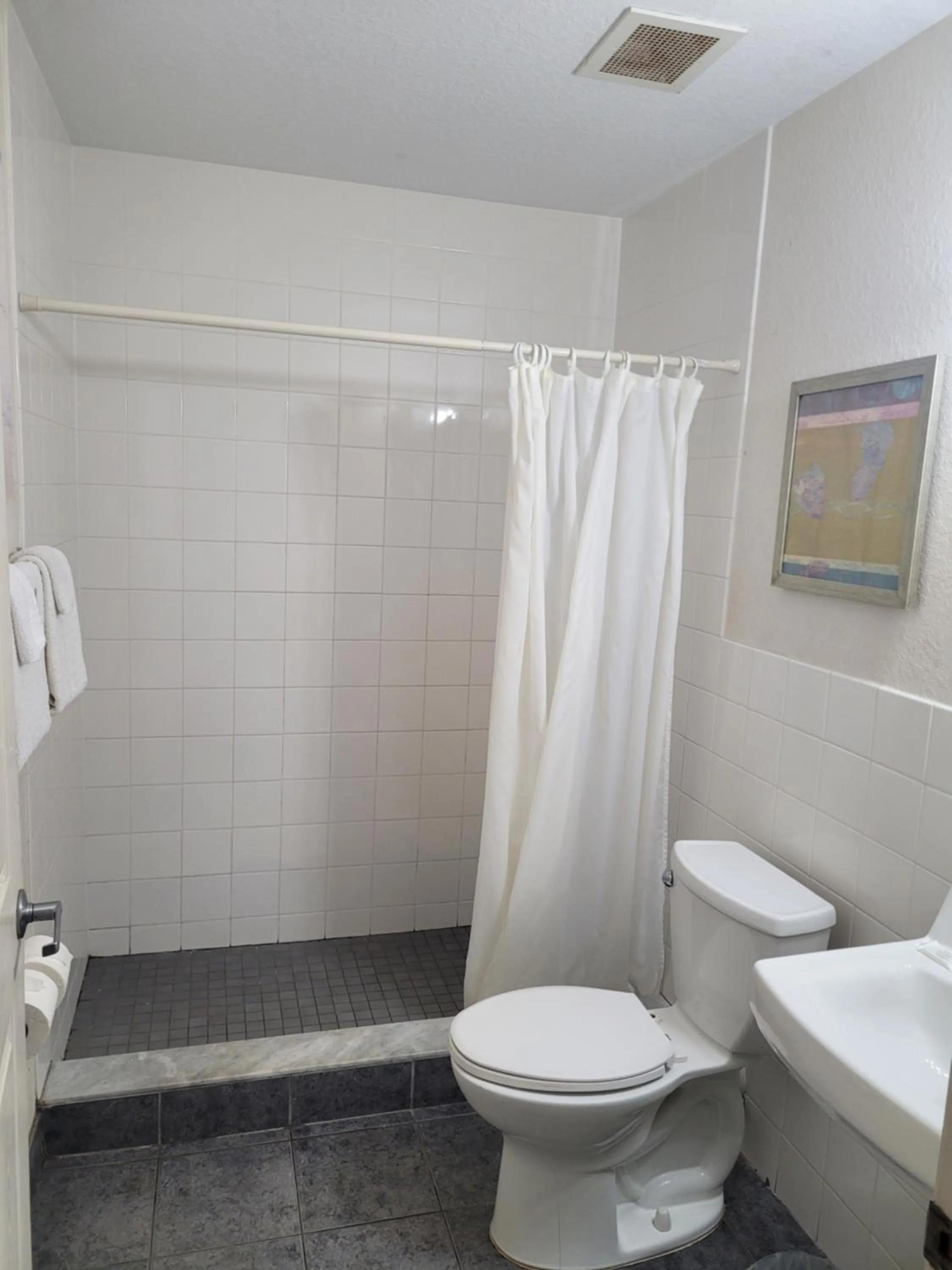 Shower in Queens Lodge Motel