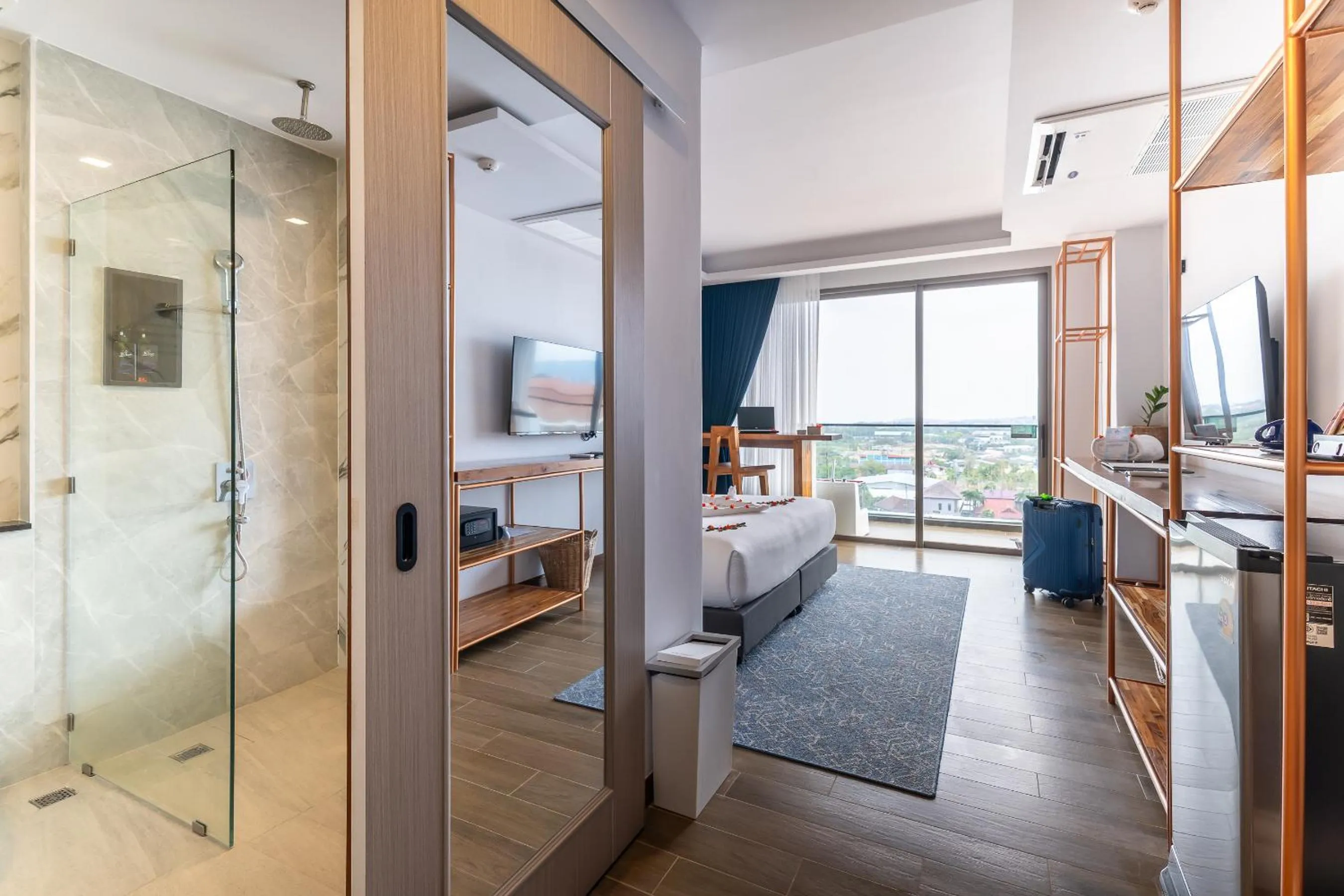 Bed in The Blue Hotel