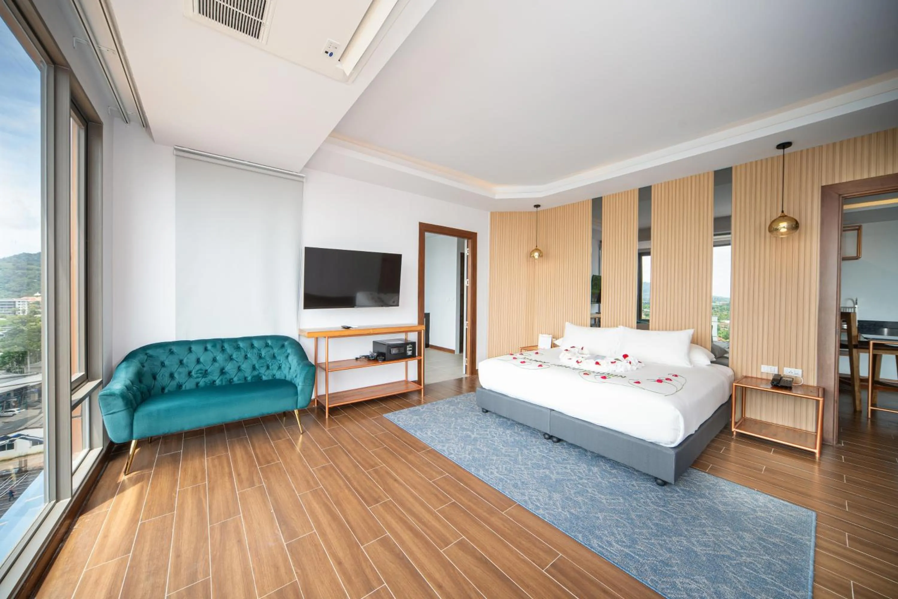 Bed in The Blue Hotel