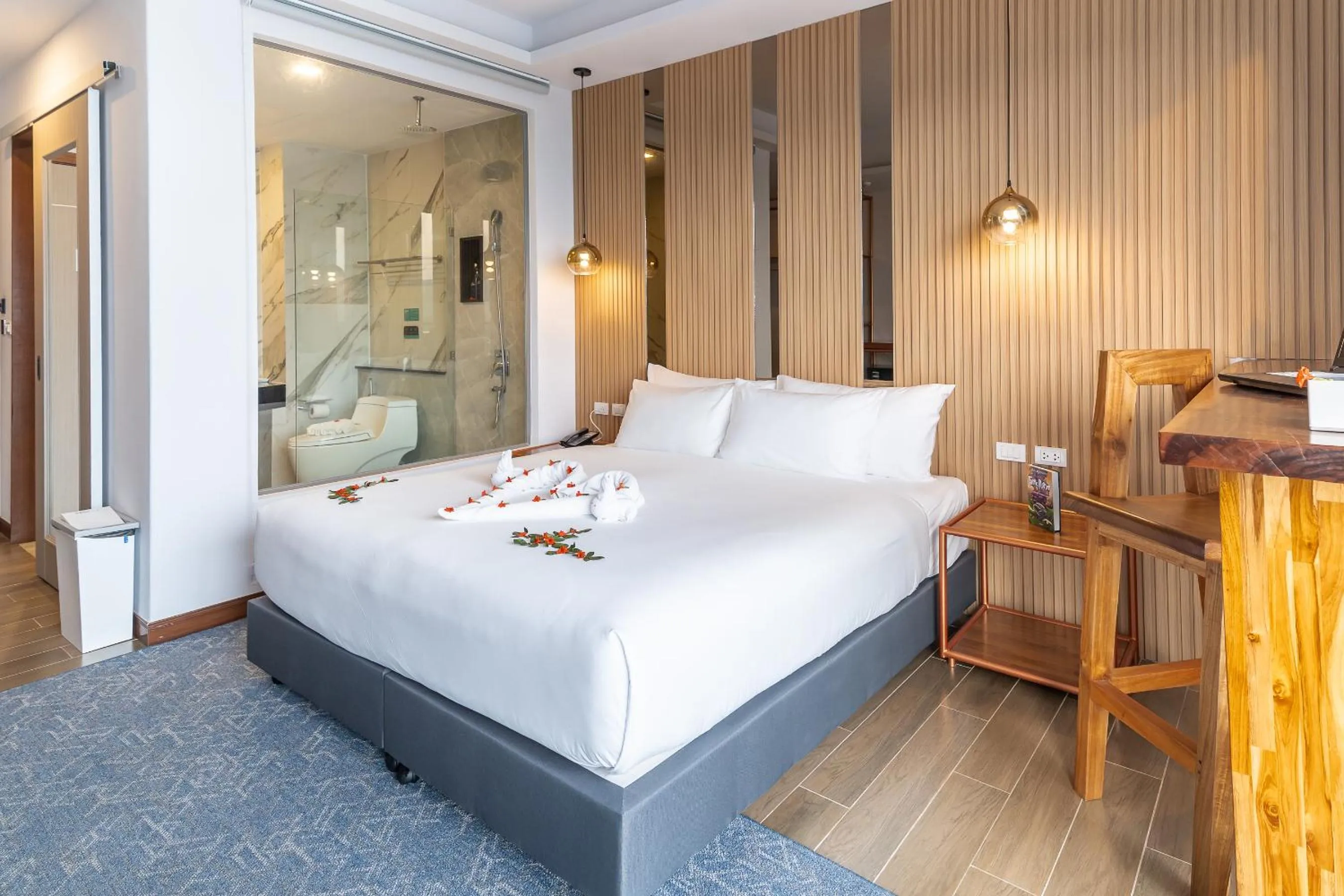 Bed in The Blue Hotel