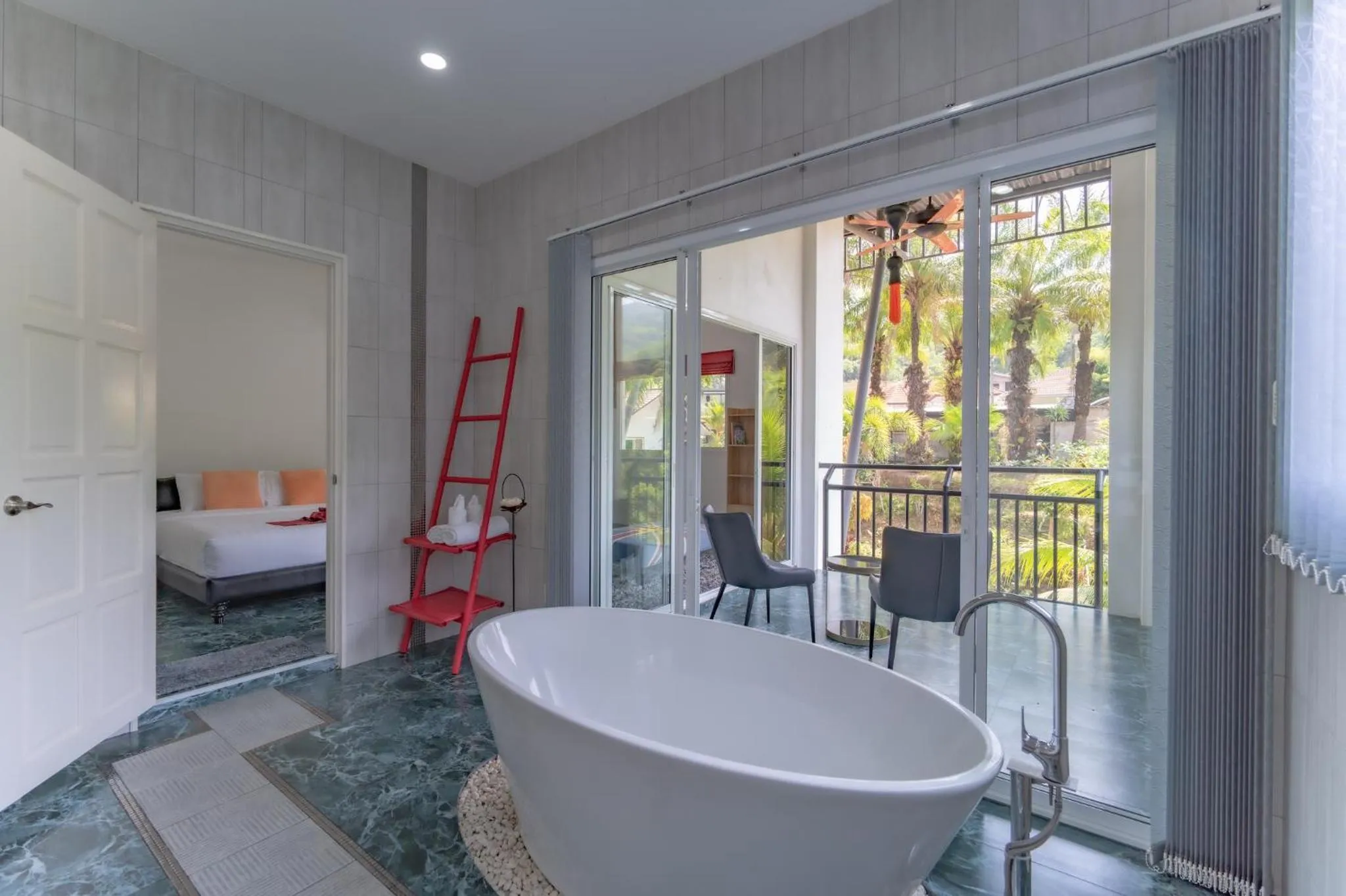 Bathroom, Bed in Chalong - 10 BR Private Pool Villa - Villa Nap Dau - Phuket