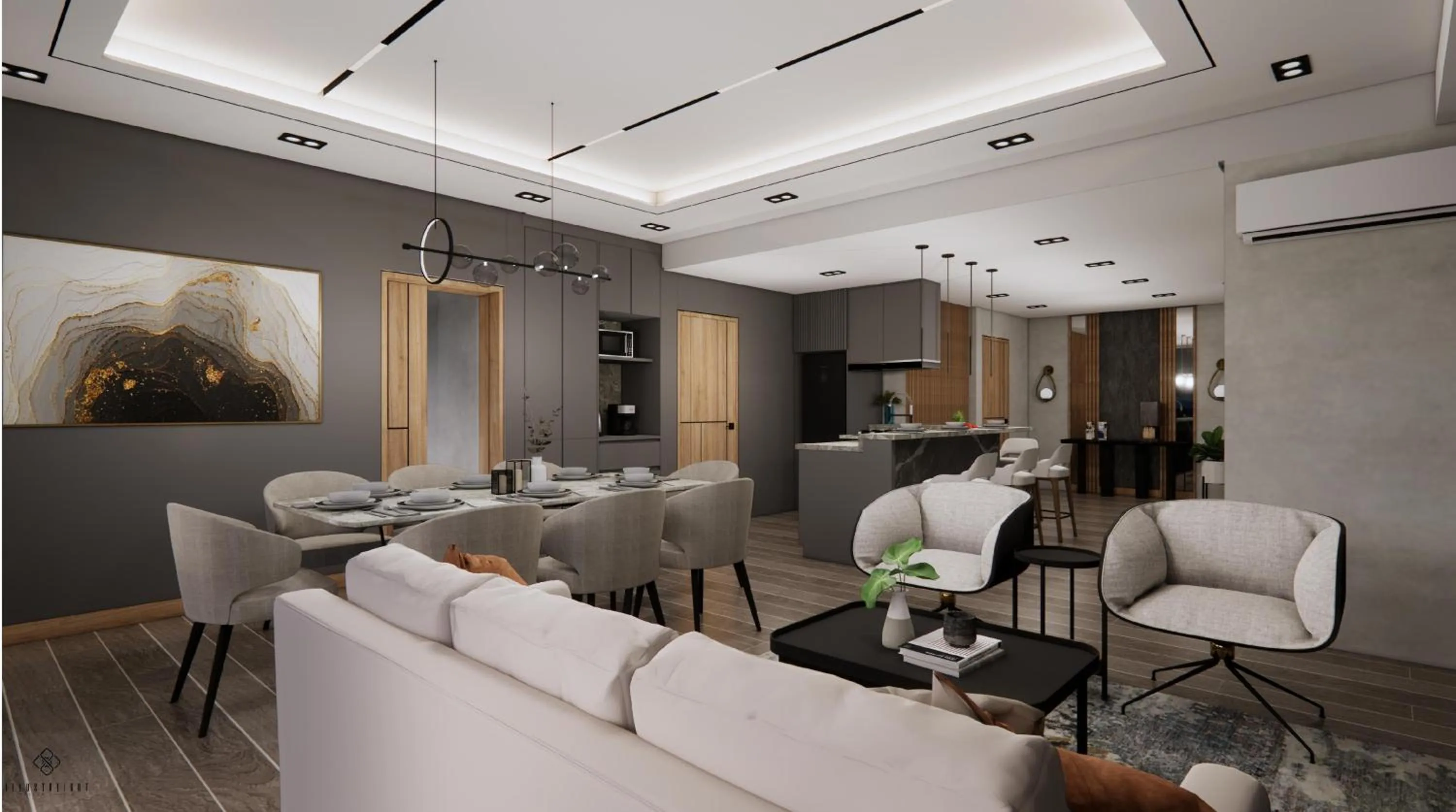 Living room in Novel Hotel Manila