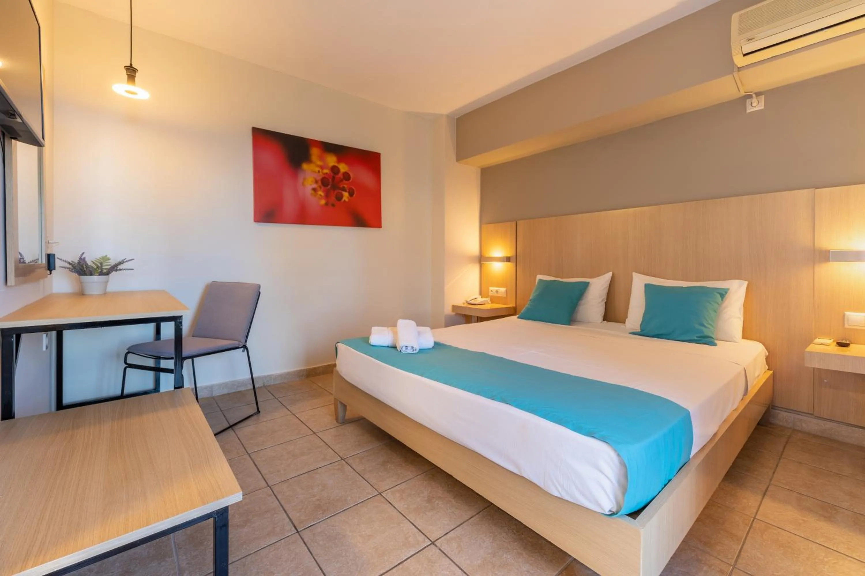 Bed in Kos City Sunstone Hotel