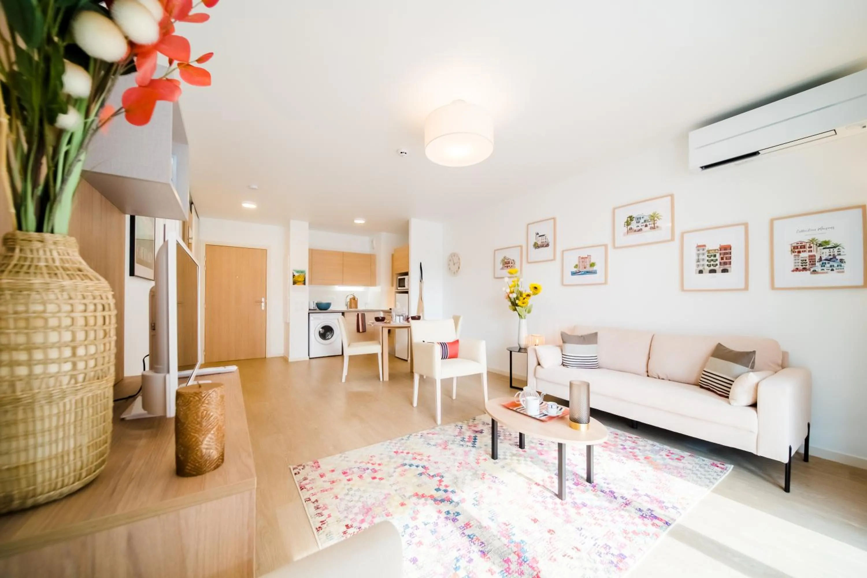 Living room in Zenao Appart'hotels Anglet