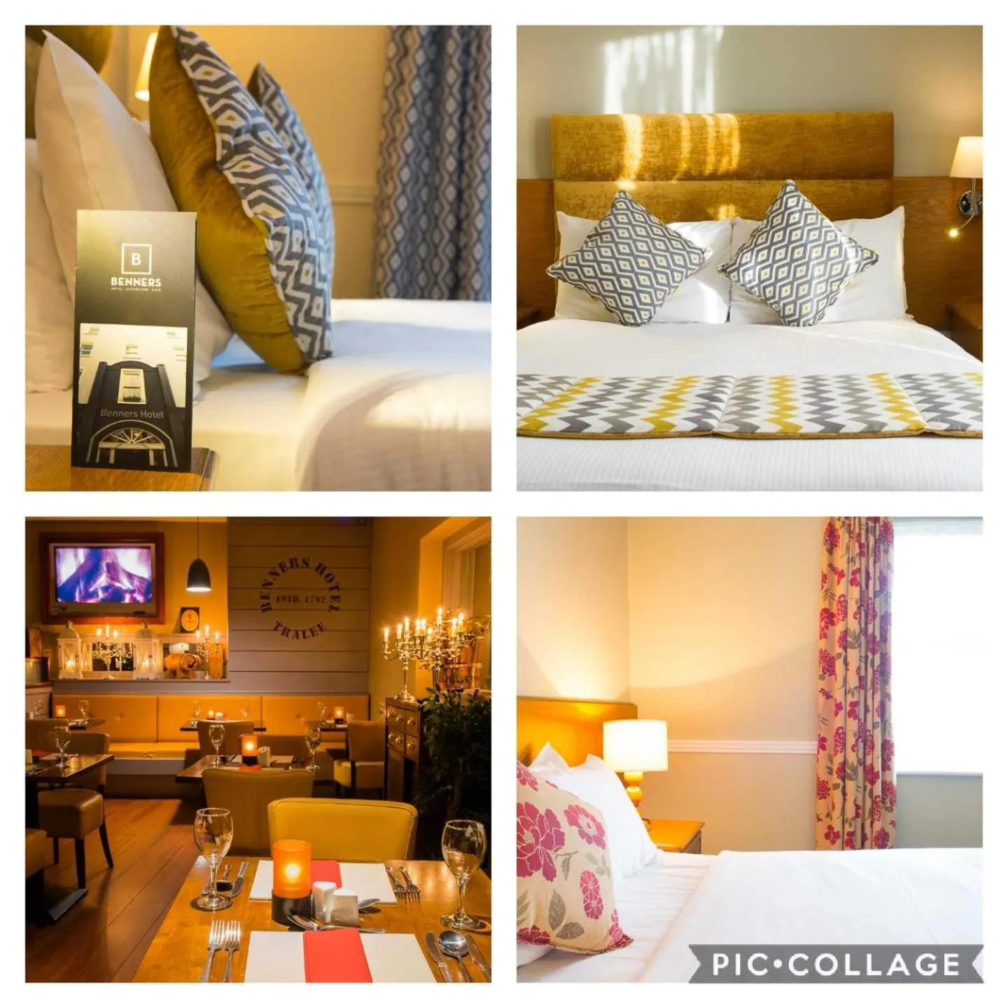 Bedroom, Bed in Tralee Benners Hotel