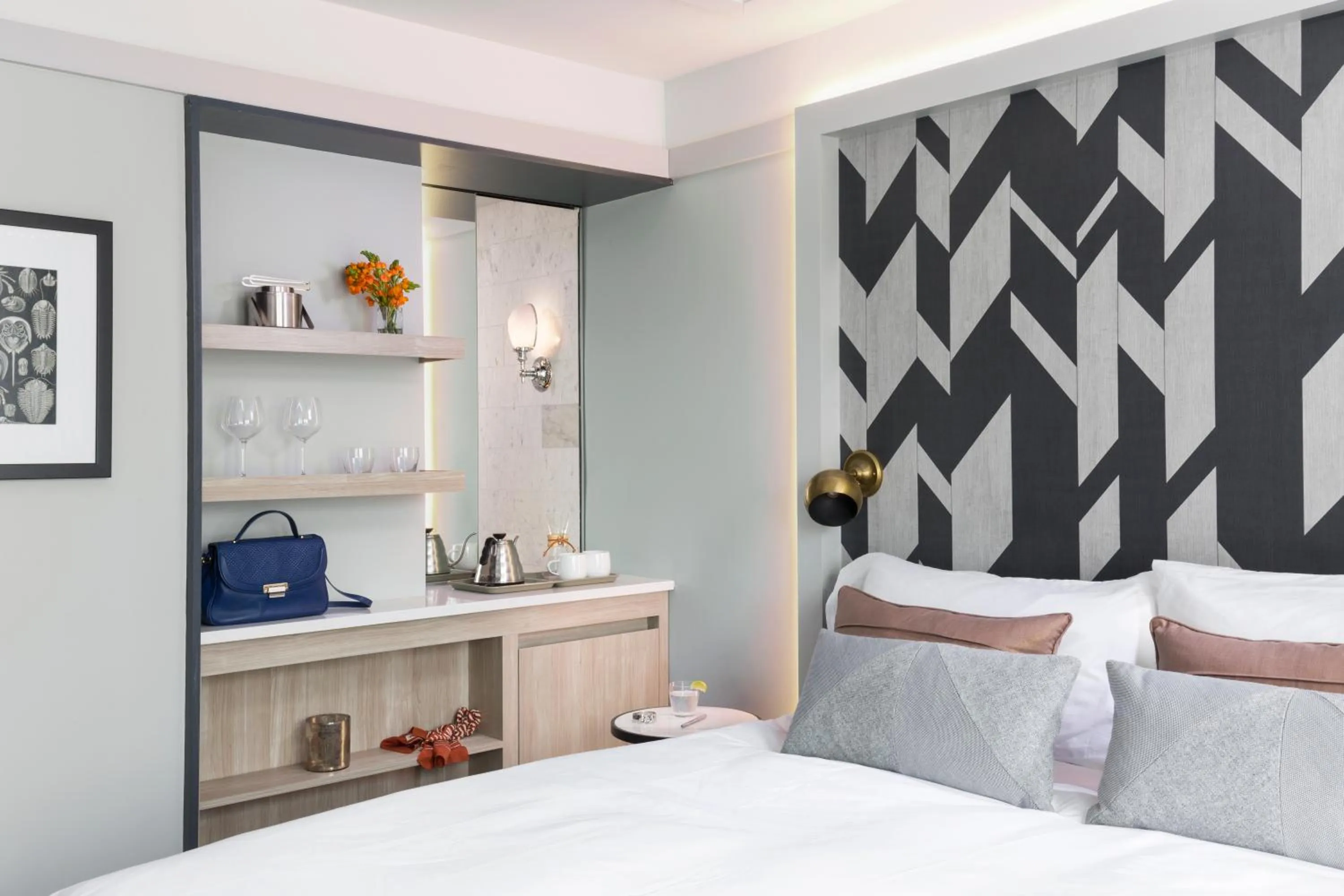 Bed in The Tillary Hotel Brooklyn