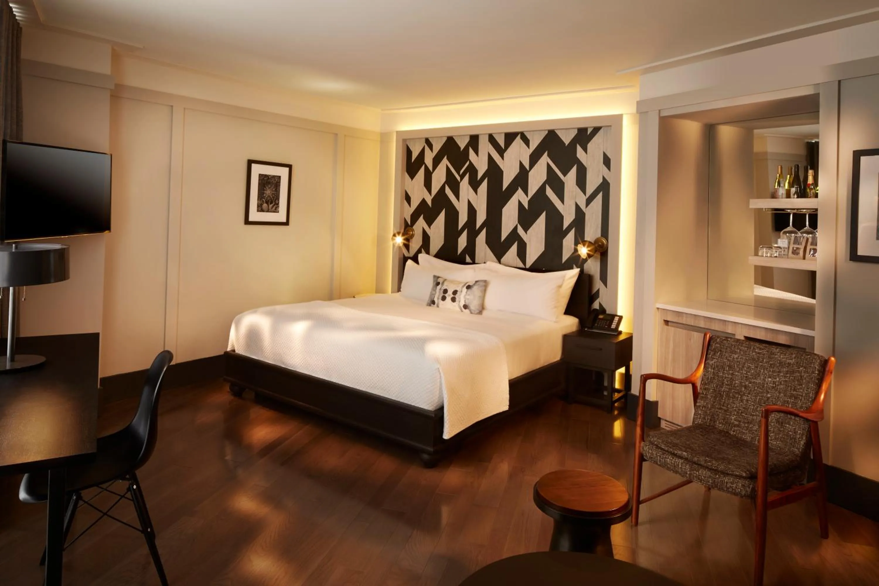 Bed in The Tillary Hotel Brooklyn